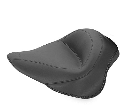 Mustang Wide Solo Seat for Harley Davidson Softail Slim FLS 2012-2017 - Comfort Motorcycle Seat for Long Rides & Cruising