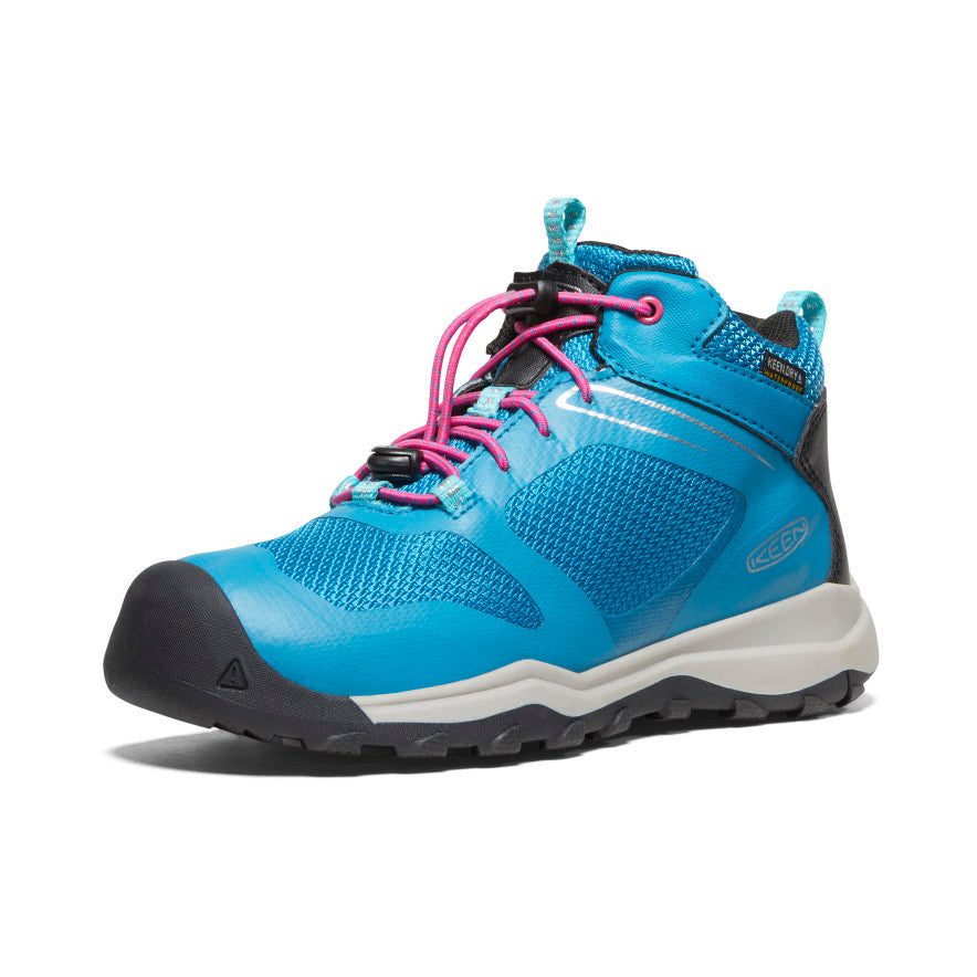 Waterproof Big Kids' Hiking Boots - Fjord Blue & Fuchsia Purple | Outdoor Adventure, Rainy Day & Winter Wear for Boys & Girls