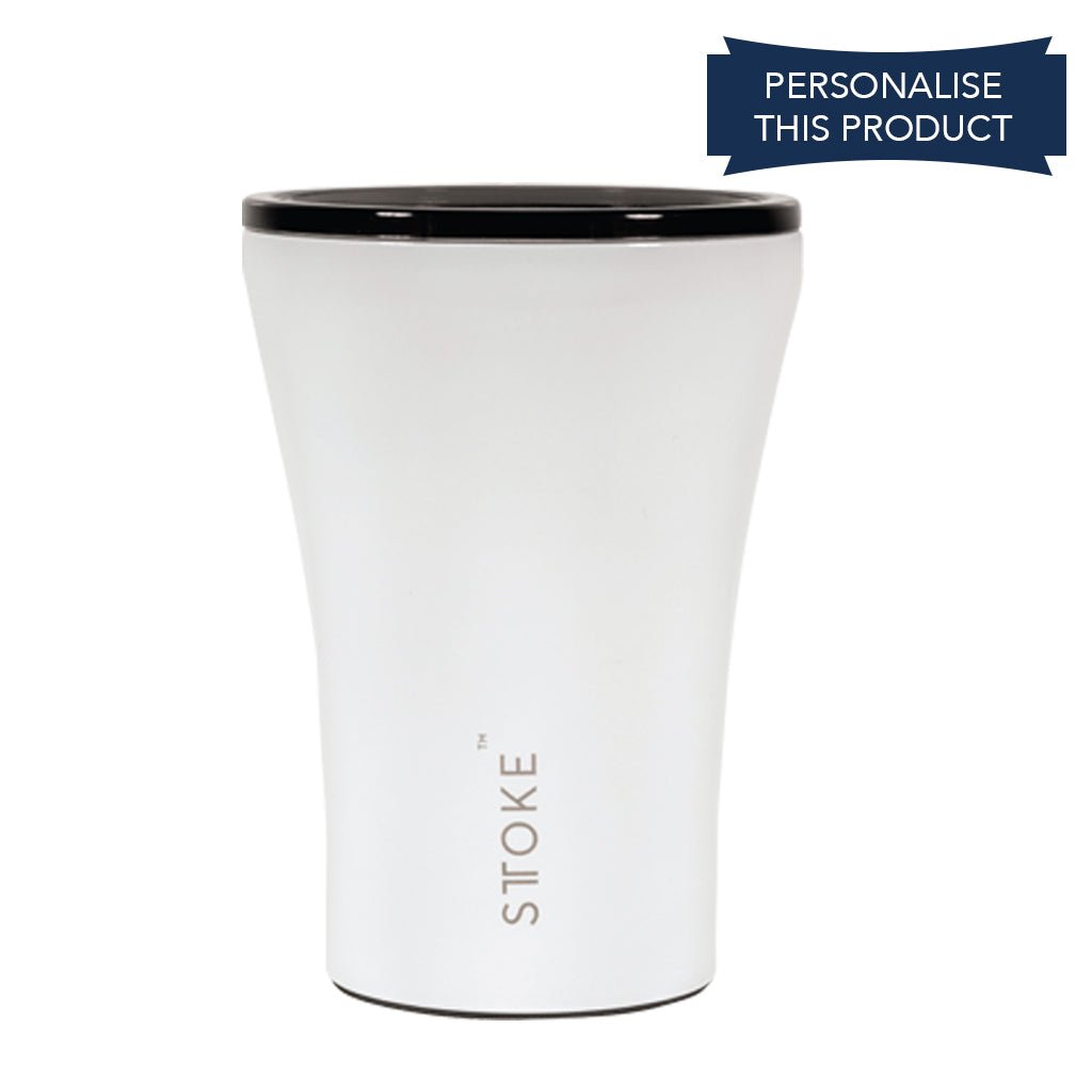 Sttoke 8oz Reusable Coffee Cup with Lid - Insulated Travel Mug for Hot & Cold Drinks - Perfect for Commuting, Camping, and Office Use