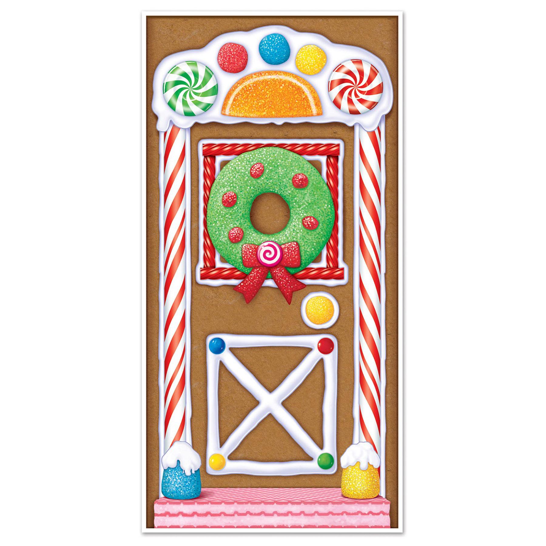 12 Pack Beistle Christmas Gingerbread House Door Covers - Festive Holiday Decor for Home, Office & Party Decorations - Perfect for Christmas Parties, Classroom Activities & Winter Home Decor