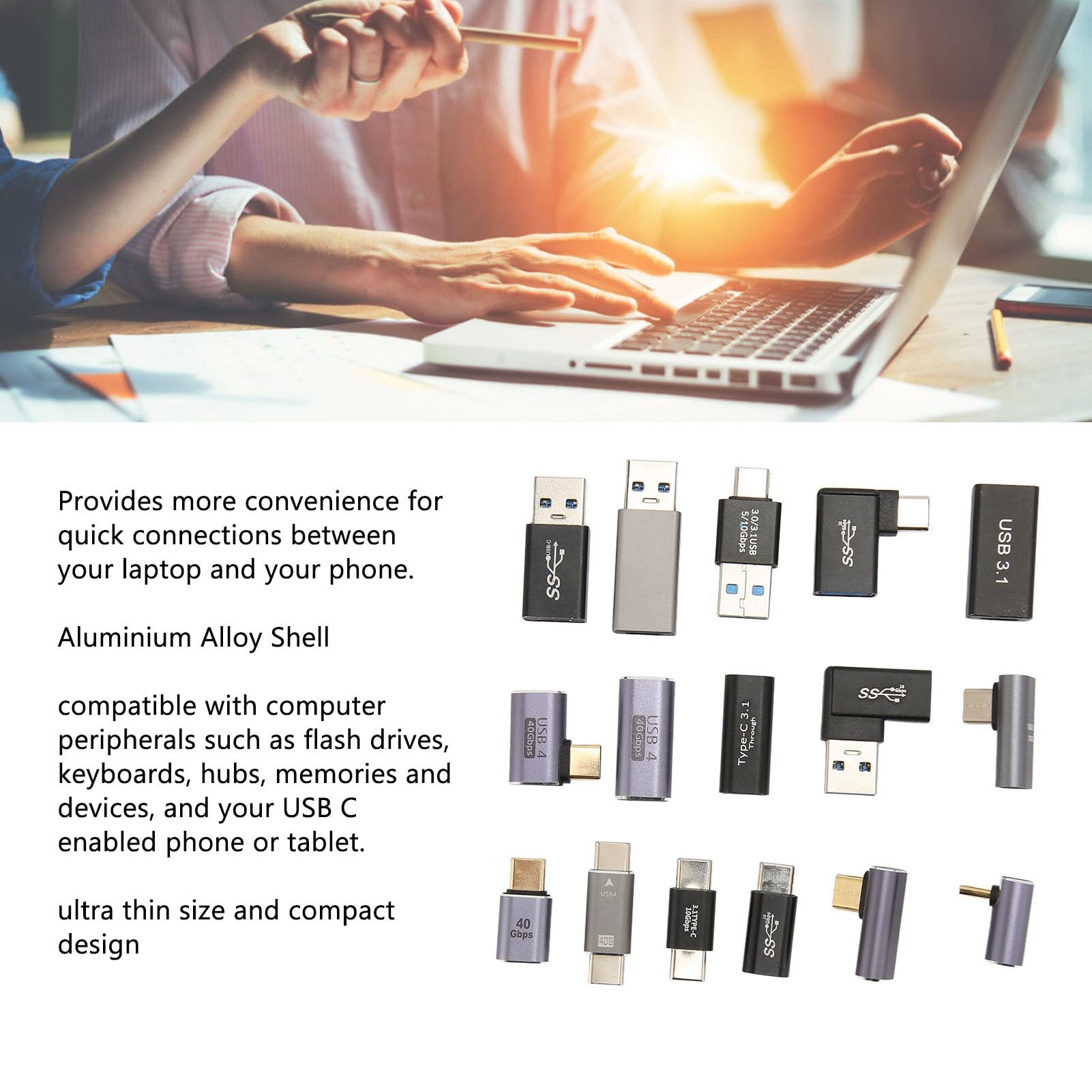 **16 Pack USB C to Lightning Adapter, USB C to USB, USB A to USB C, USB to USB C Female Adapter – SuperSpeed Data Transfer & Fast Charging for iPhone, MacBook, iPad, Android Phones & Laptops – Perfect for Home, Office & Travel**