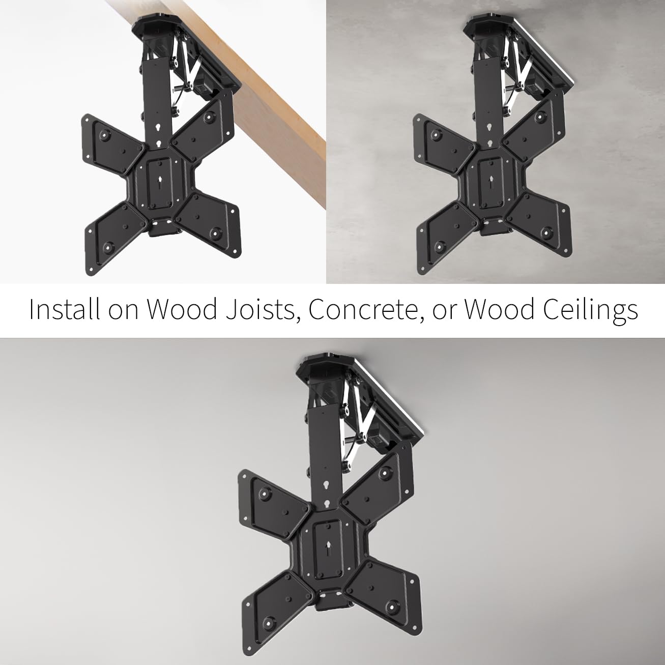 VIVO Motorized Flip Down Ceiling TV Mount for 23-55 Inch Screens, Adjustable Pitched Roof VESA Mount (MOUNT-E-FD55) - Perfect for Basements, RVs, and Low Ceiling Spaces
