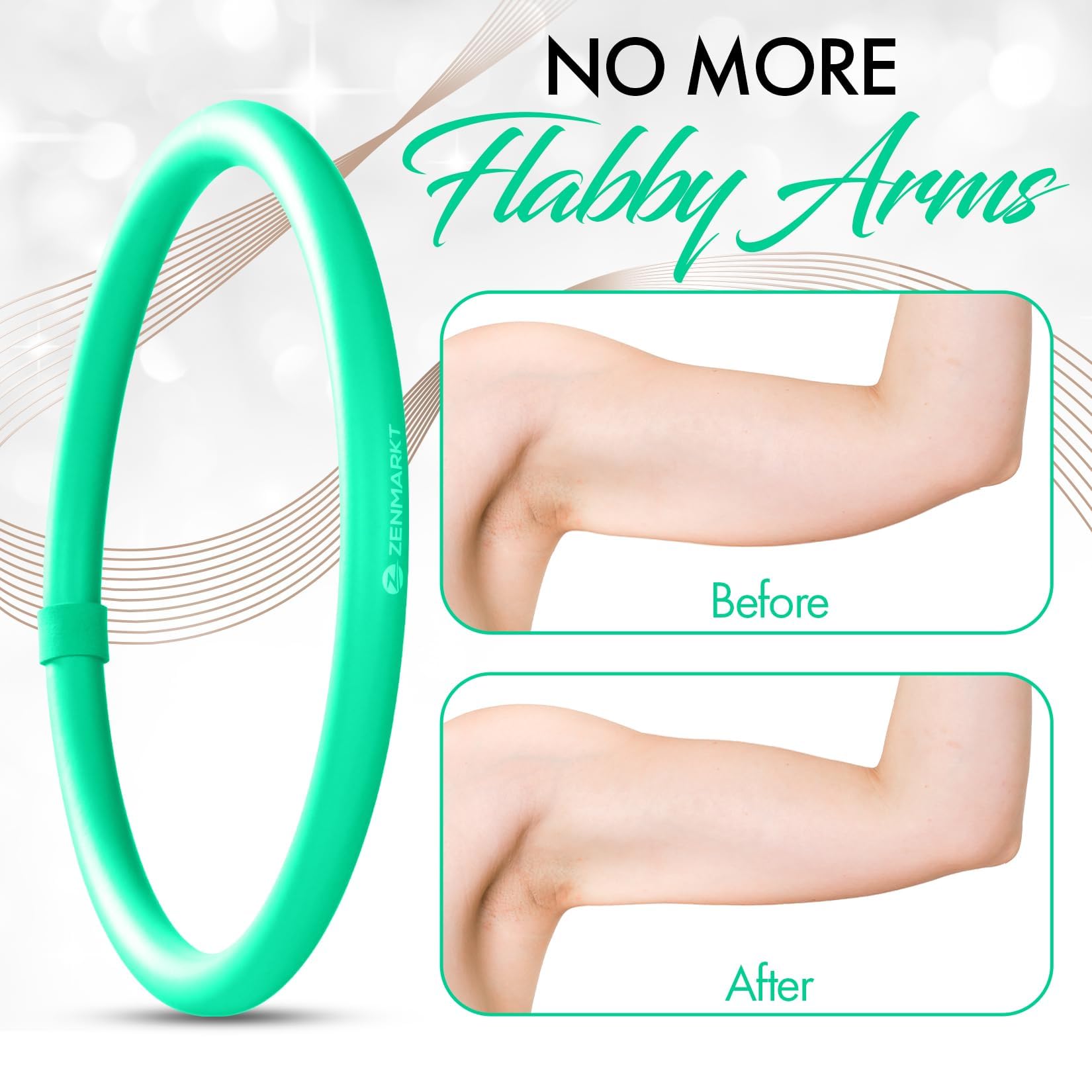 Weighted Arm Hoop for Adults - Mini Hula Hoop Exercise Equipment for Arm & Shoulder Workouts - Portable Fitness Gear for Home, Gym & Outdoor Use - Strengthen Upper Body with Fun Lightweight Training