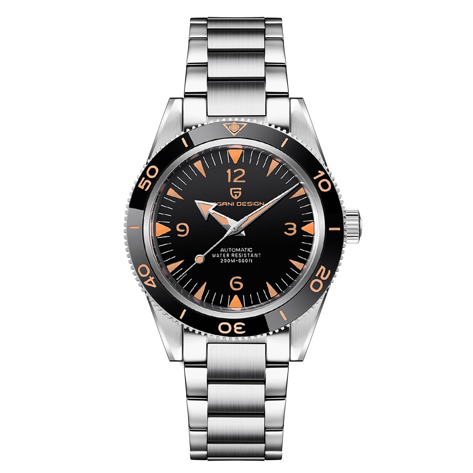 Pagani Design Men's Automatic Watch - Japan NH35 Movement, 41mm Stainless Steel, Sapphire Crystal, 100m Waterproof Dive Watch | Perfect for Swimming, Diving & Everyday Wear