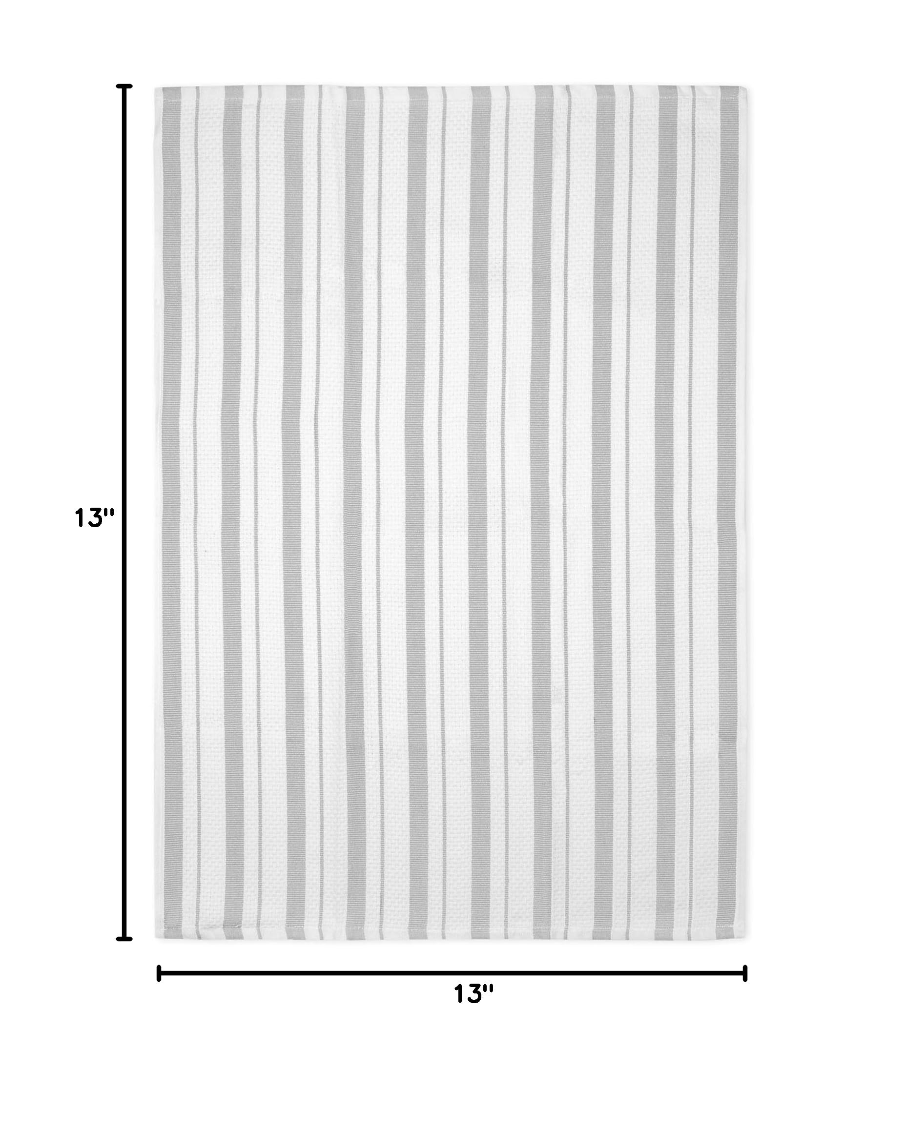 MÜkitchen Basketweave Oversized Cotton Kitchen Towel Set of 4 - Super Absorbent & Durable Dish Towels for Cleaning, Drying Dishes & Countertops - Reusable, Machine Washable - Misty Gray - Perfect for Kitchens, Restaurants & Housewarming Gifts