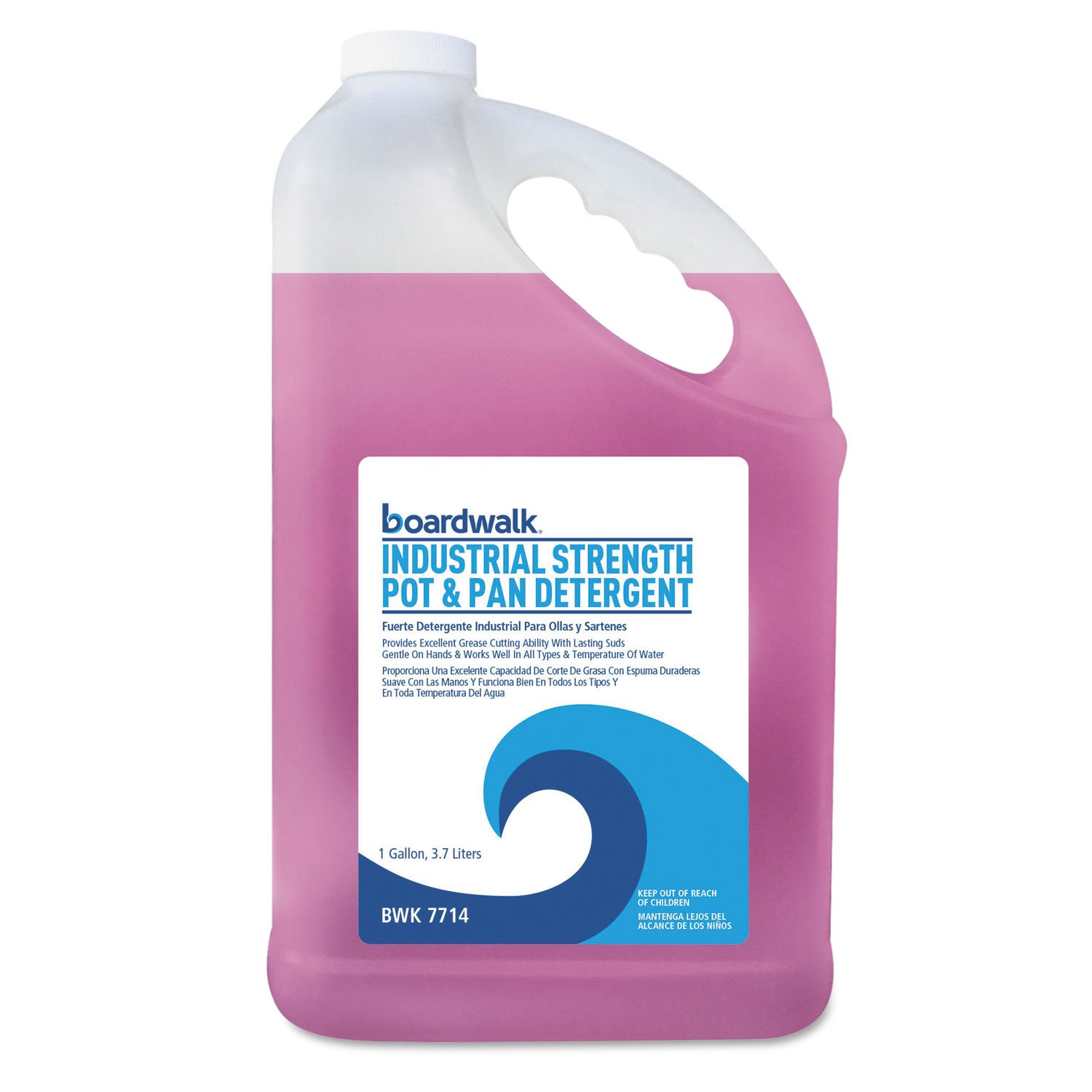 **Boardwalk 7714 Industrial Strength Pot and Pan Detergent – 1 Gallon Bottle (4/Carton) – Heavy-Duty Degreaser for Commercial Kitchens, Restaurants, and Home Use**