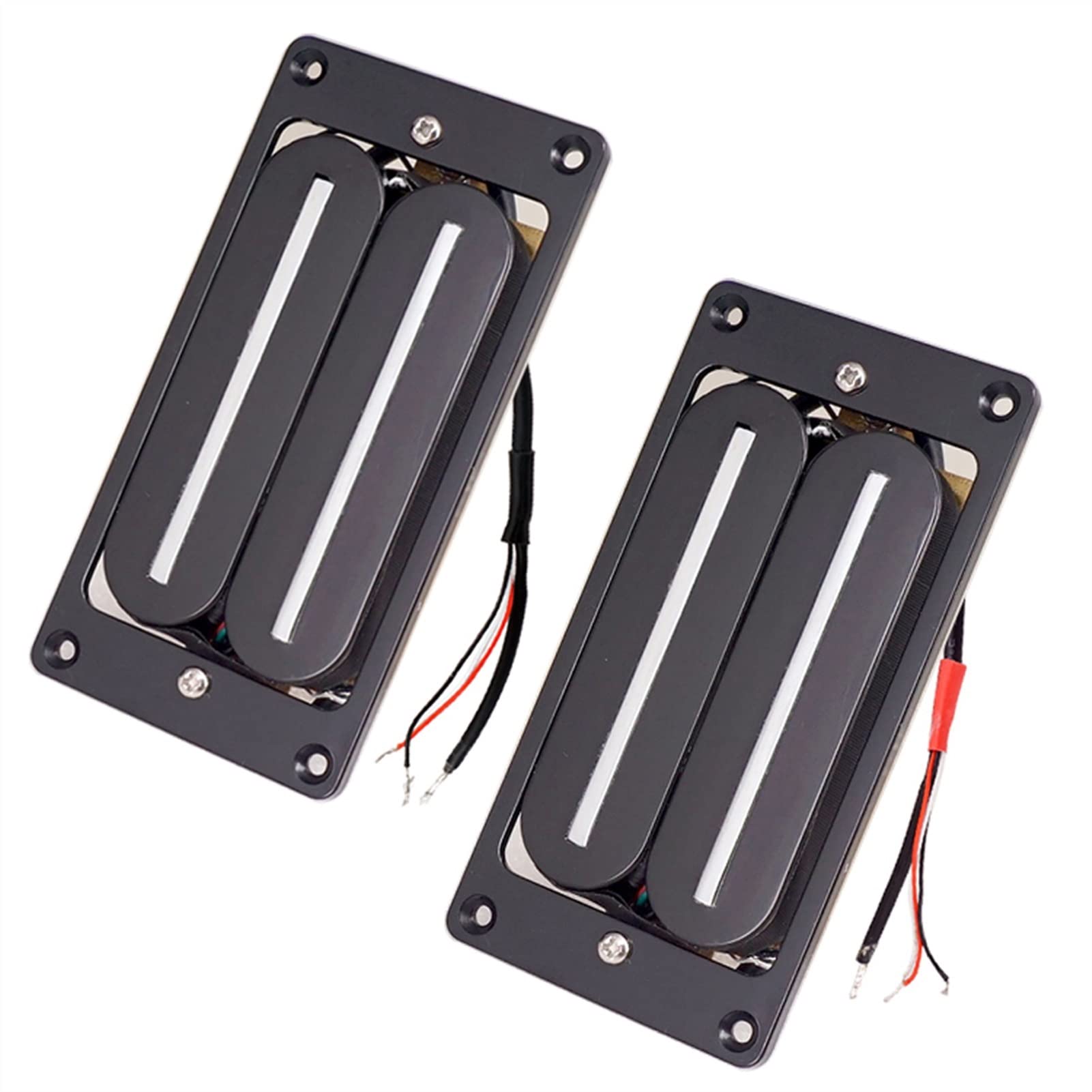 Dual Rail Humbucker Pickup for Electric Guitar - Black Wired Double Coil Guitar Pickup | Perfect for Rock, Metal & Blues Performances