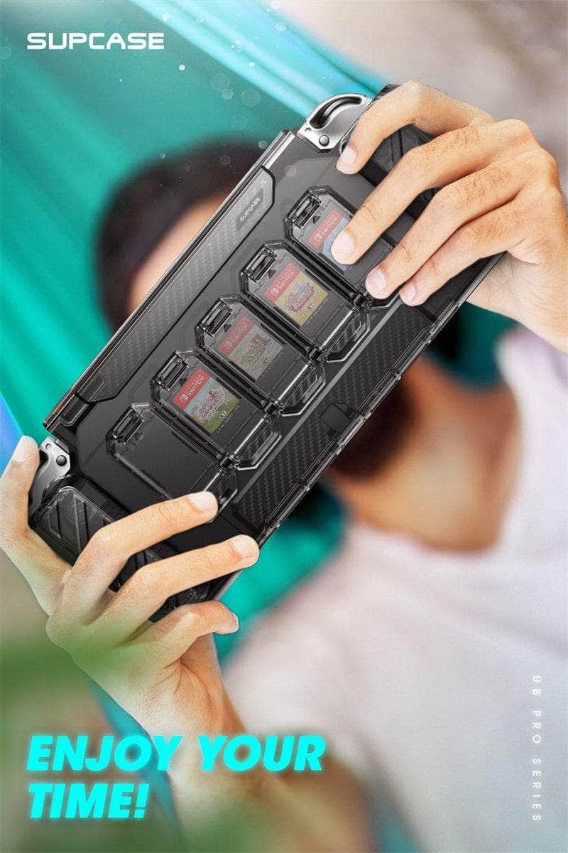 Nintendo Switch OLED 2021 Protective Case - Shockproof Durable Hard Shell Cover with Screen Protector for Gaming Console - Perfect for Travel, Outdoor & Home Use