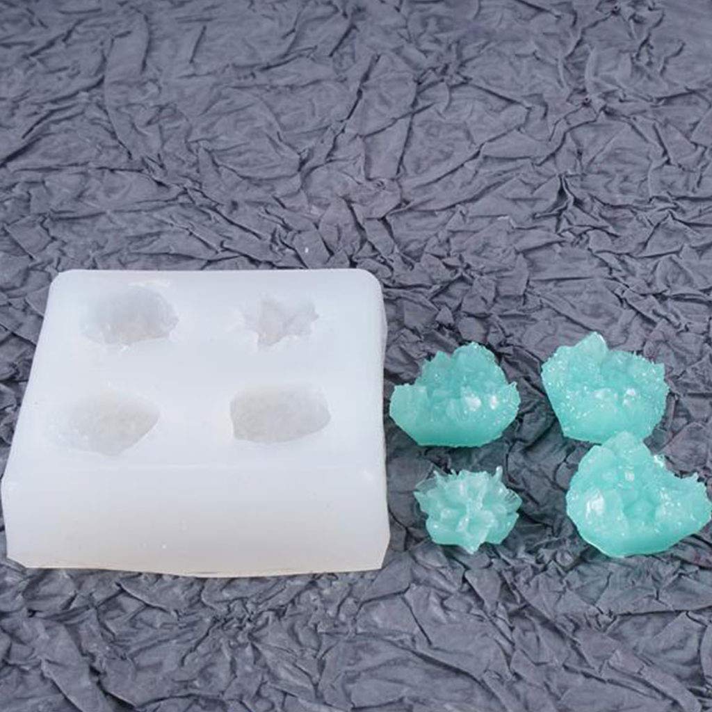 Epoxy Resin Crystal Cluster Silicone Molds for Jewelry Making - Quartz Rock & Druzy Gem Casting Molds - DIY Craft Supplies for Home Decor, Gifts, and Crystal Healing Accessories