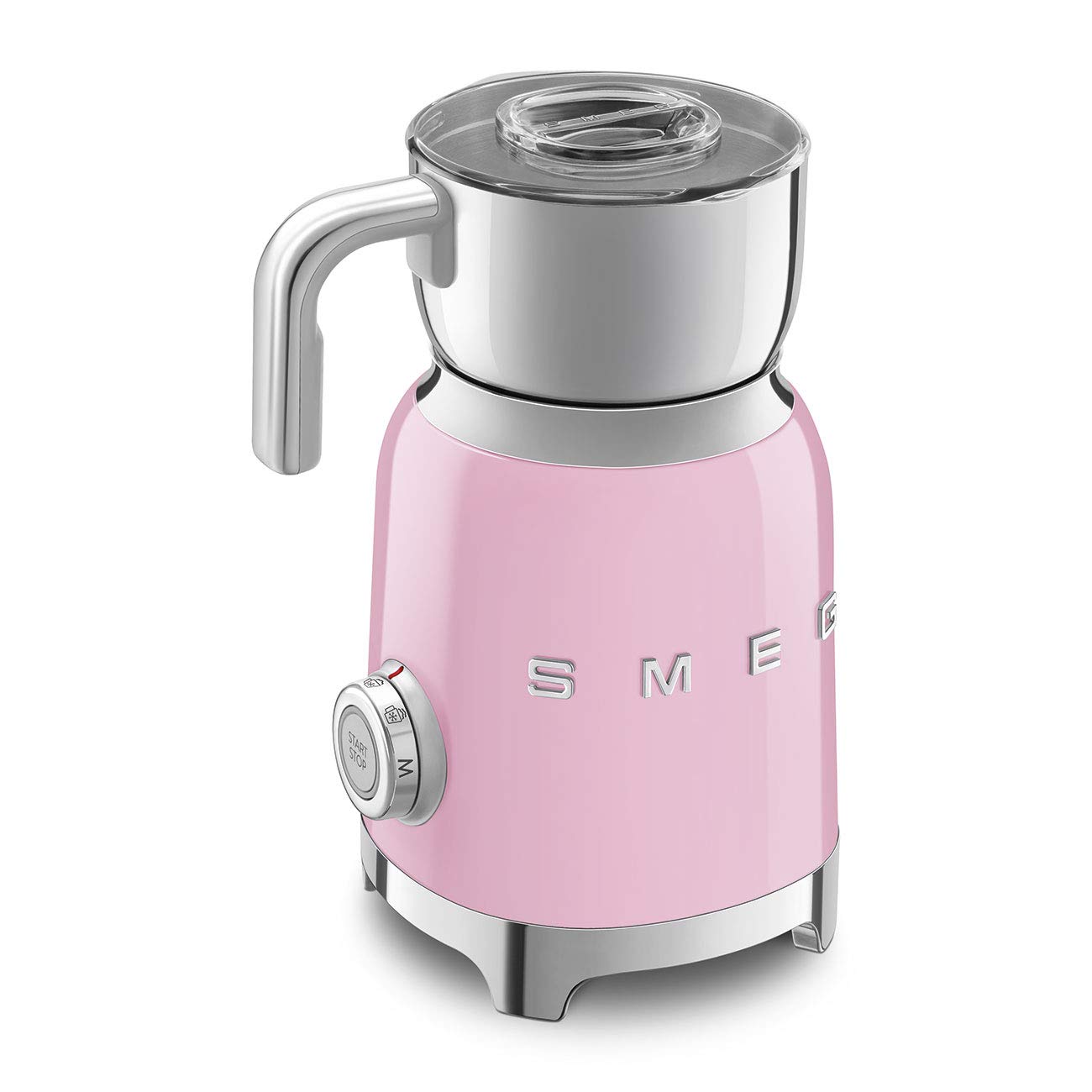 Smeg 50's Retro Style Milk Frother - Pink Electric Handheld Frother for Coffee, Latte & Cappuccino - Perfect for Home, Office & Cafe Use