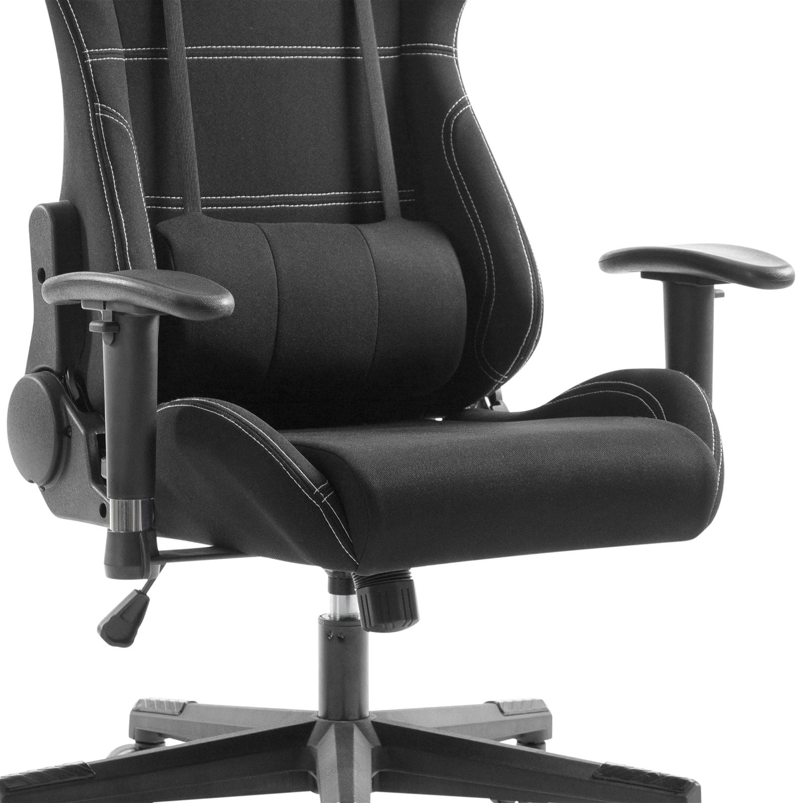 Stealth Ergonomic Gaming & Office Chair with Adjustable Armrests - Black by Tauris - Perfect for Long Gaming Sessions & Home Office Work