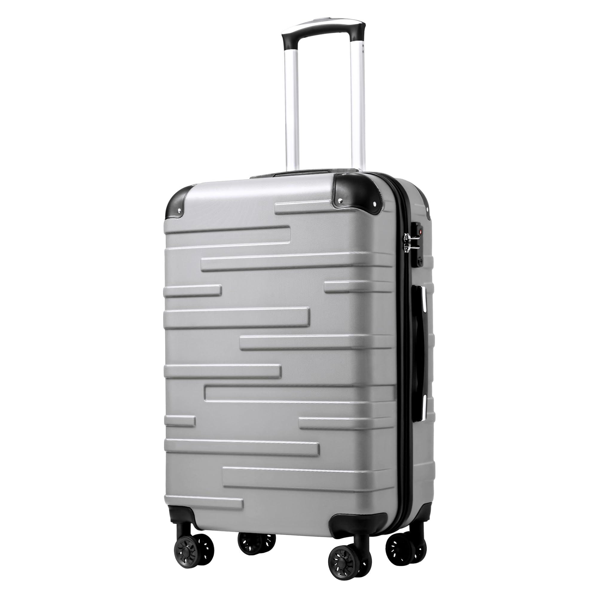 Coolife Hardside Carry-On Luggage with TSA Lock, Spinner Wheels & Telescopic Handle - Lightweight Suitcase for Air Travel, Business Trips & Weekend Getaways