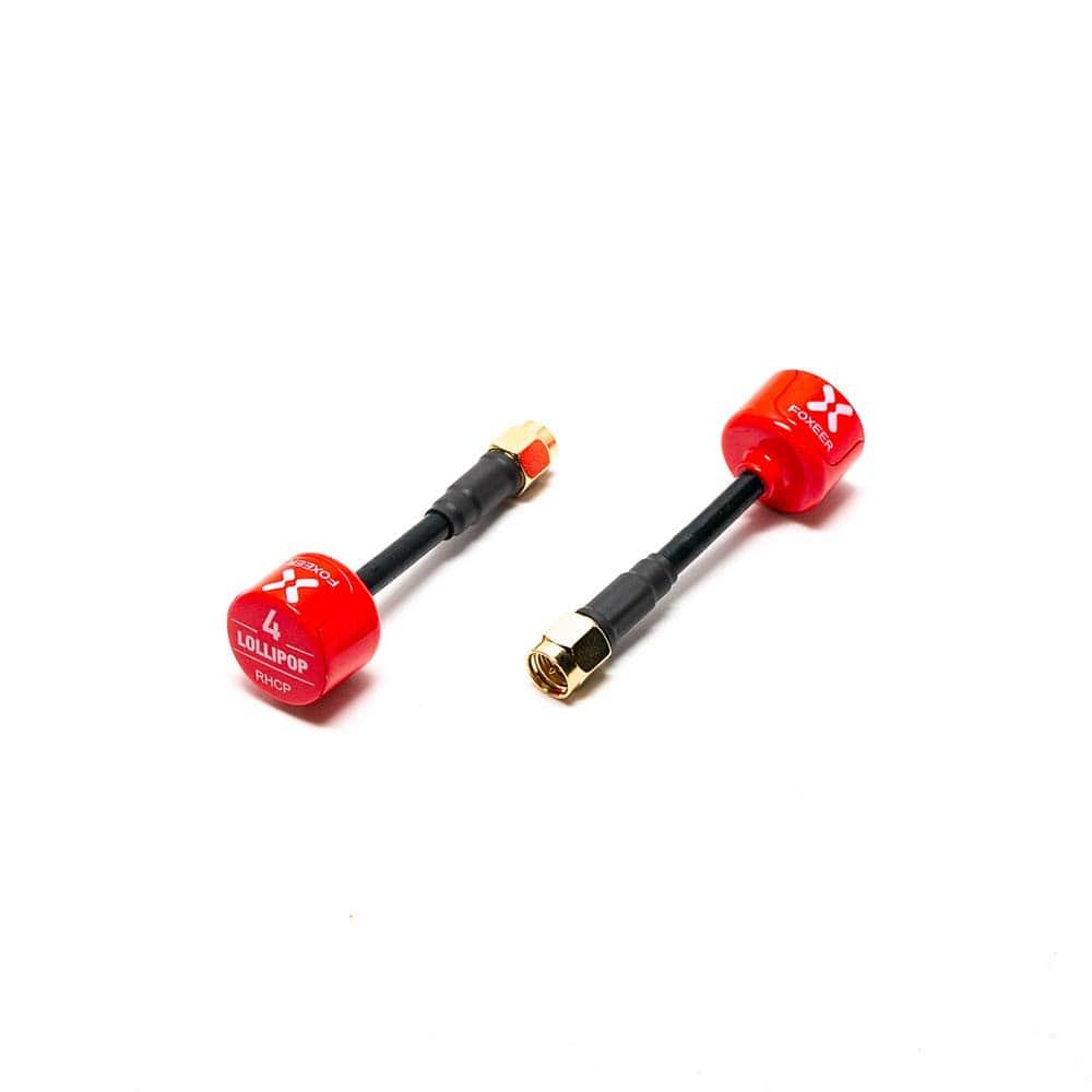 Foxeer Lollipop V4 5.8GHz SMA Antenna (2 Pack) - High Gain FPV Drone Racing Antenna for DJI, FatShark, and FPV Goggles - Perfect for Long Range FPV Flying and Drone Racing