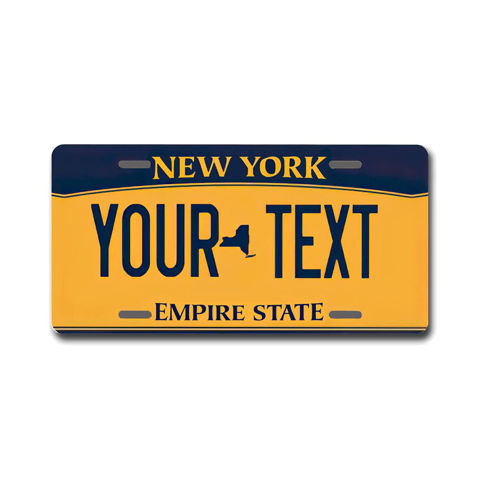 Custom Personalized 50 State License Plate - Aluminum Metal Car Tag 6x12 Inch for Front of Car | Unique NY License Plate Gift for Car Enthusiasts & Collectors | Perfect for Decoration, Gifts, and Car Shows