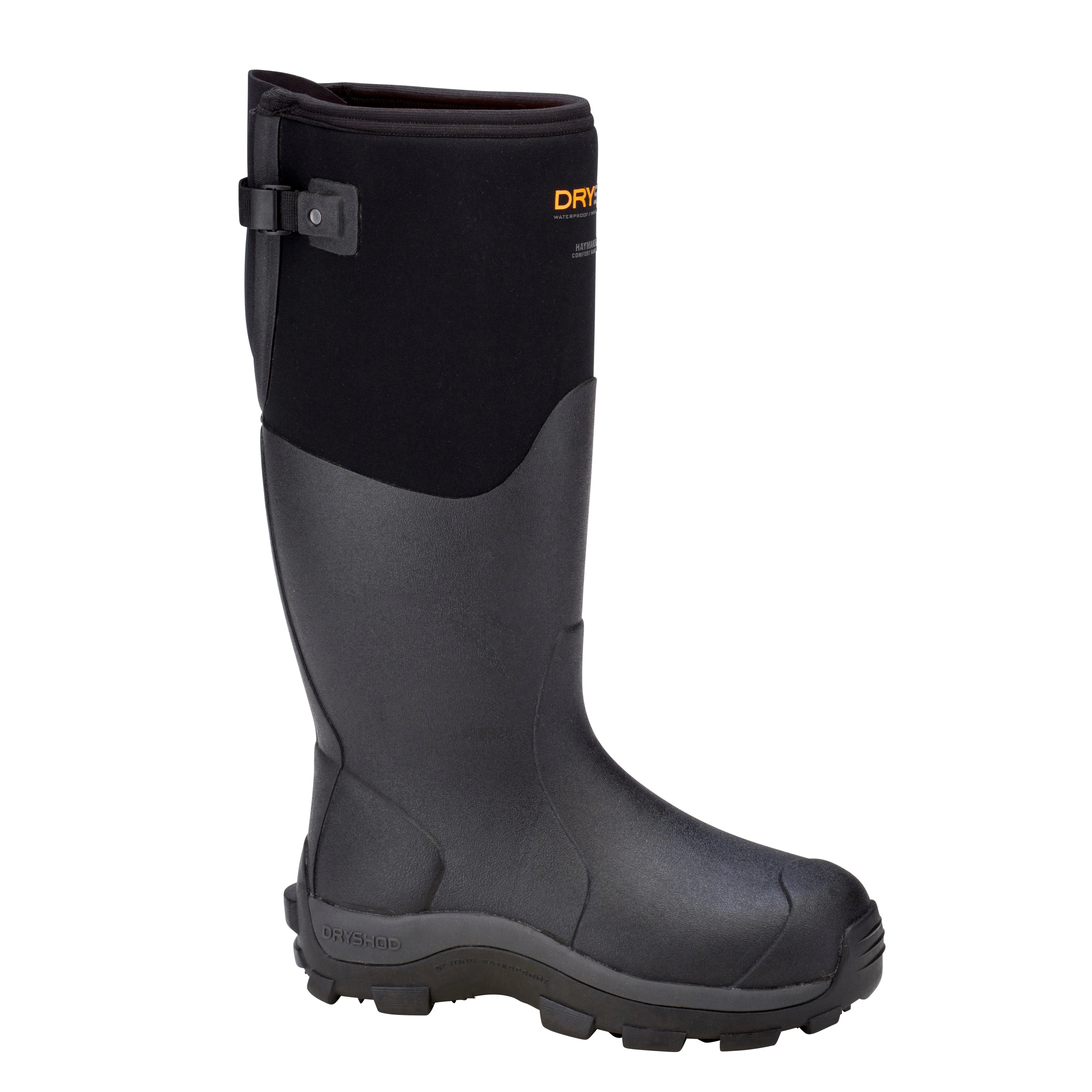 DRYSHOD Haymaker Gusset Boot - Waterproof Work Boots for Men, Slip Resistant Safety Shoes with Steel Toe - Ideal for Construction, Farming & Outdoor Work