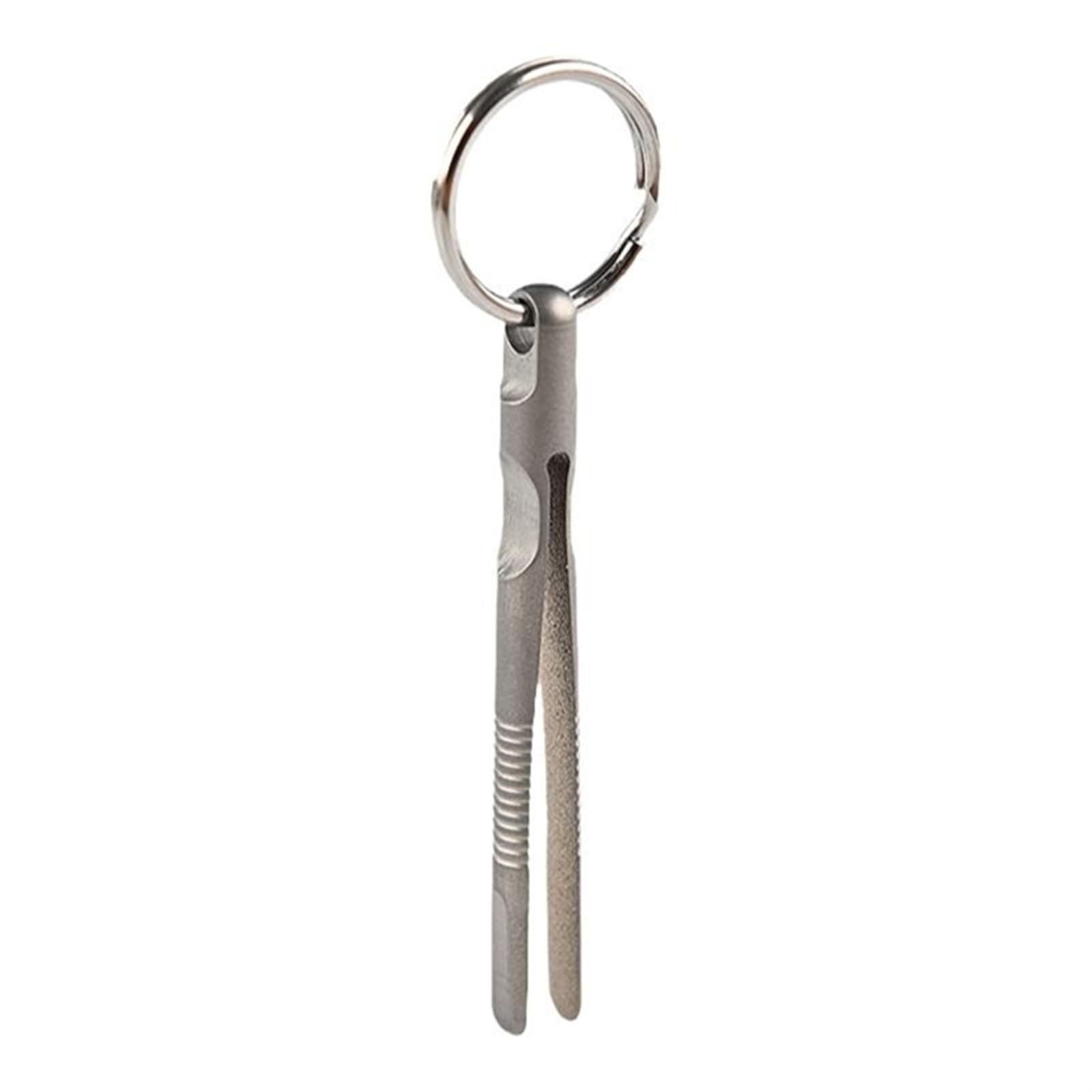Premium Titanium Alloy Hair Removal Tweezers - Slant Tip Stainless Steel Eyebrow Tweezers for Precise Plucking - Perfect for Camping, Hiking, Travel & Home Grooming Kit