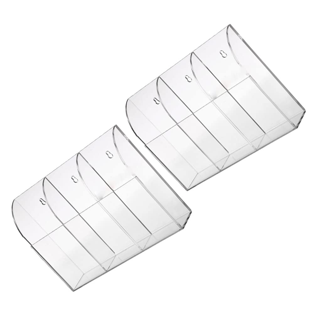 UKCOCO 2-Pack Remote Control & Phone Holder Set - Acrylic Wall Mount Organizer for Desk, RV, Air Conditioner | Perfect for Home, Office & Travel Organization