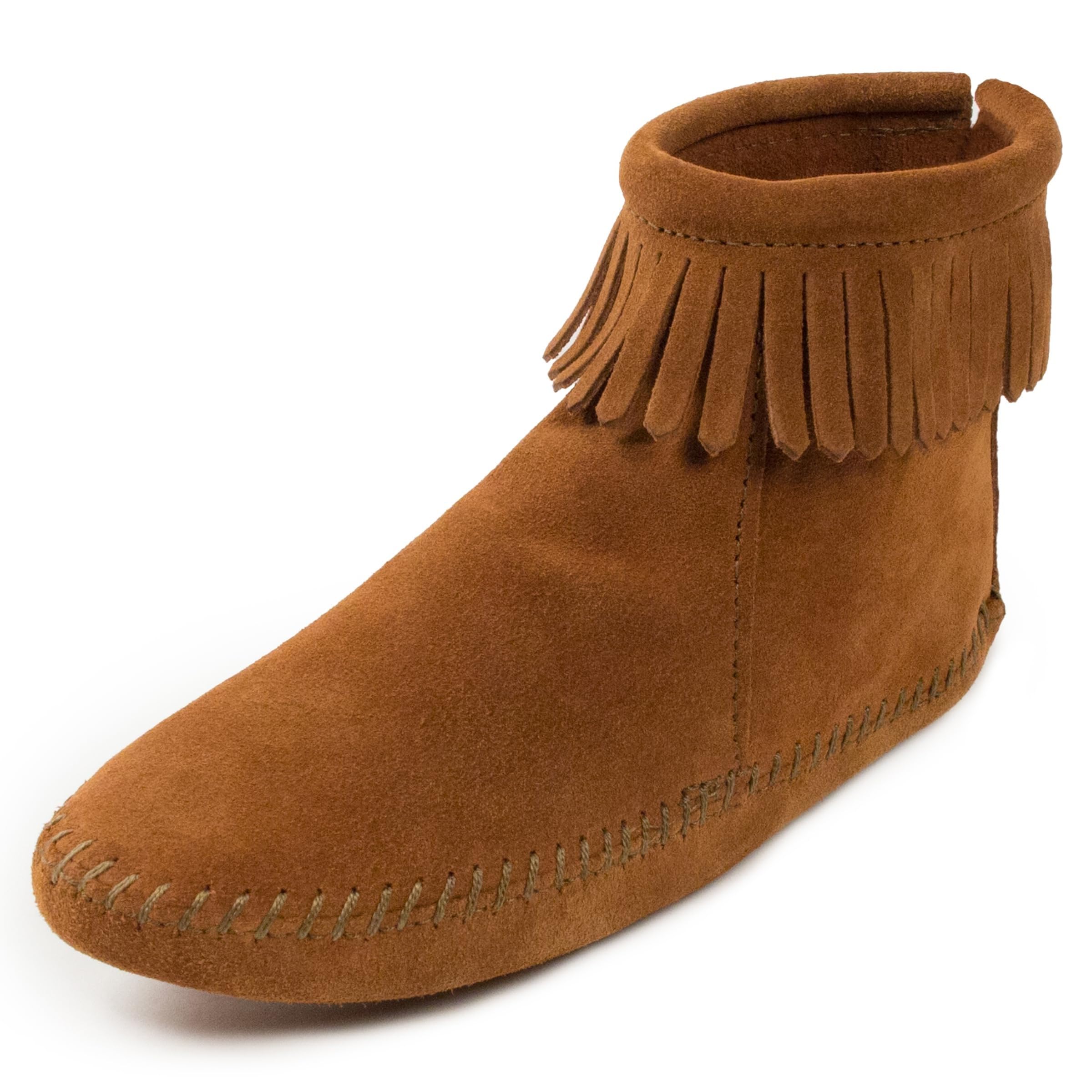 Minnetonka Women's Back-Zipper Bootie - Comfortable Suede Ankle Boots for Fall & Winter | Casual, Work & Outdoor Wear