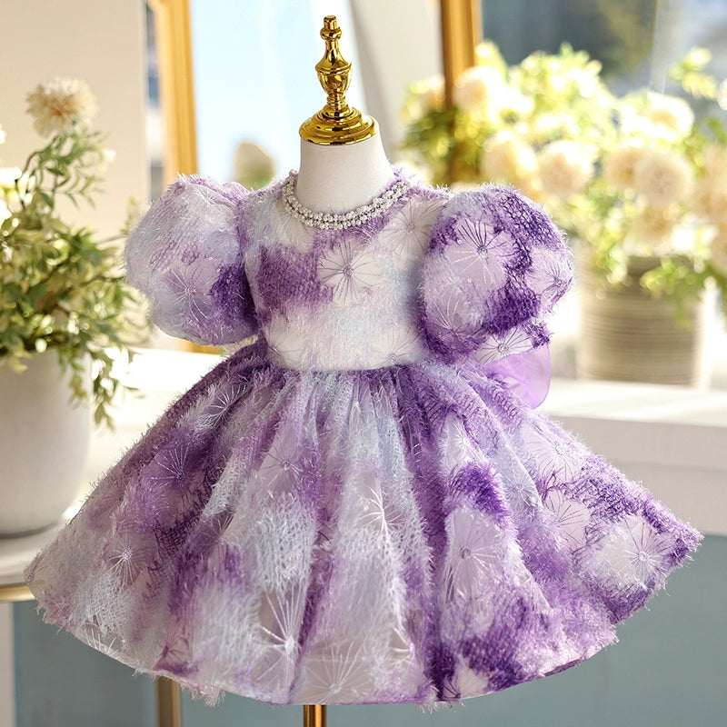 **Purple Princess Birthday Dress for Girls – Elegant Baptism Gown for Special Occasions | Perfect for Birthday Parties, Christenings & Formal Events**