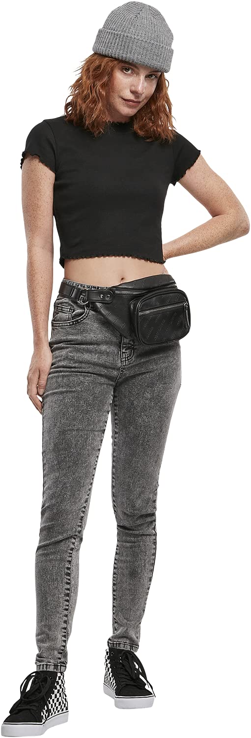 Urban Classics Women's High Waist Skinny Jeans - Stretch Denim Pants for Casual Wear & Everyday Outfits