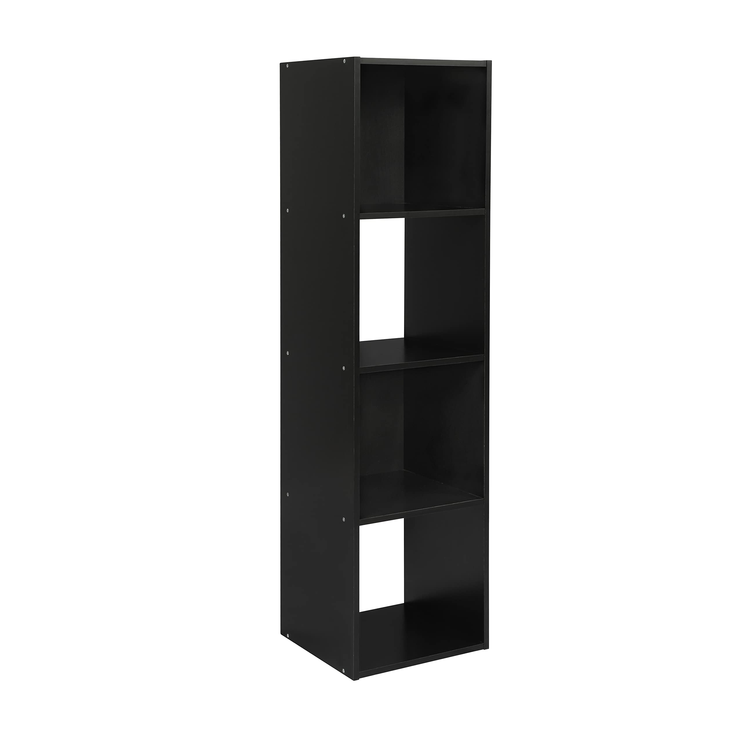 OneSpace 4-Cube Shelf Organizer - Black Storage Bookcase for Home Office, Bedroom & Living Room - Perfect for Organizing Books, Toys, Decor & Office Supplies