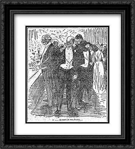 Theophile Steinlen Museum Art Print - 20x22 Black Ornate Frame with Double Matting | Vintage French Poster Art for Home Decor, Office & Gallery Display
