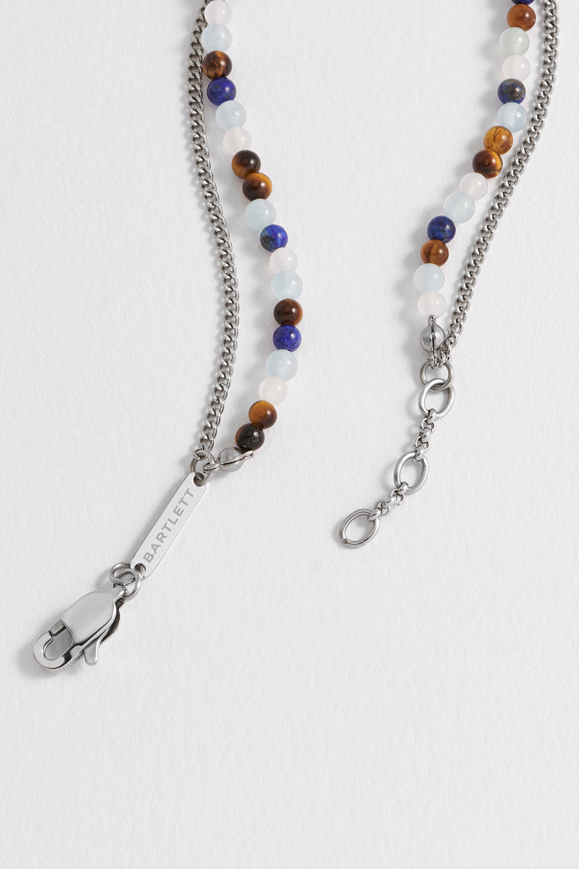 Men's Mixed Gemstone and Chain Duo Bracelet - Stylish Handmade Jewelry for Gifts, Casual & Formal Wear | Perfect for Date Nights, Weddings & Everyday Fashion