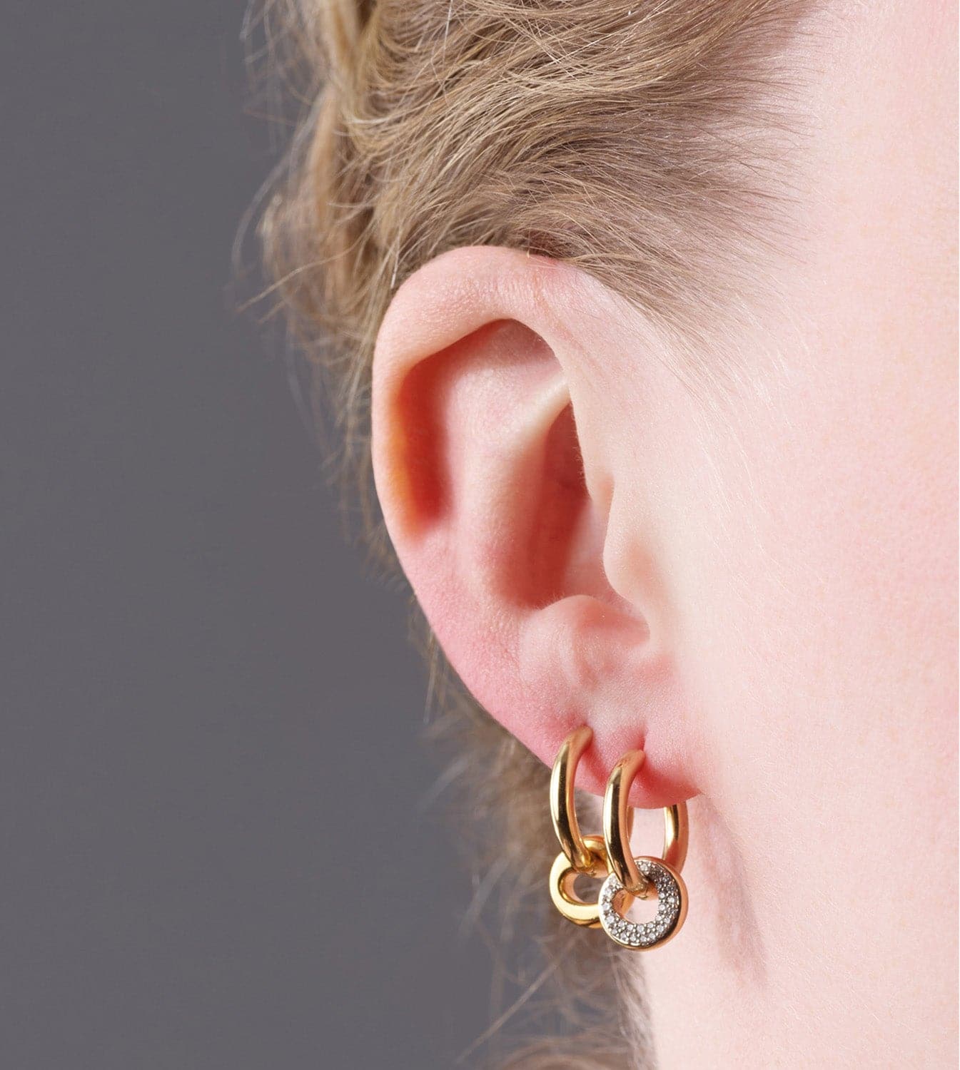 Amate Love Heartbeat Small Chubby Hoop Earrings - Dainty & Cute Jewelry for Women, Perfect for Valentine's Day Gifts, Date Night & Everyday Wear