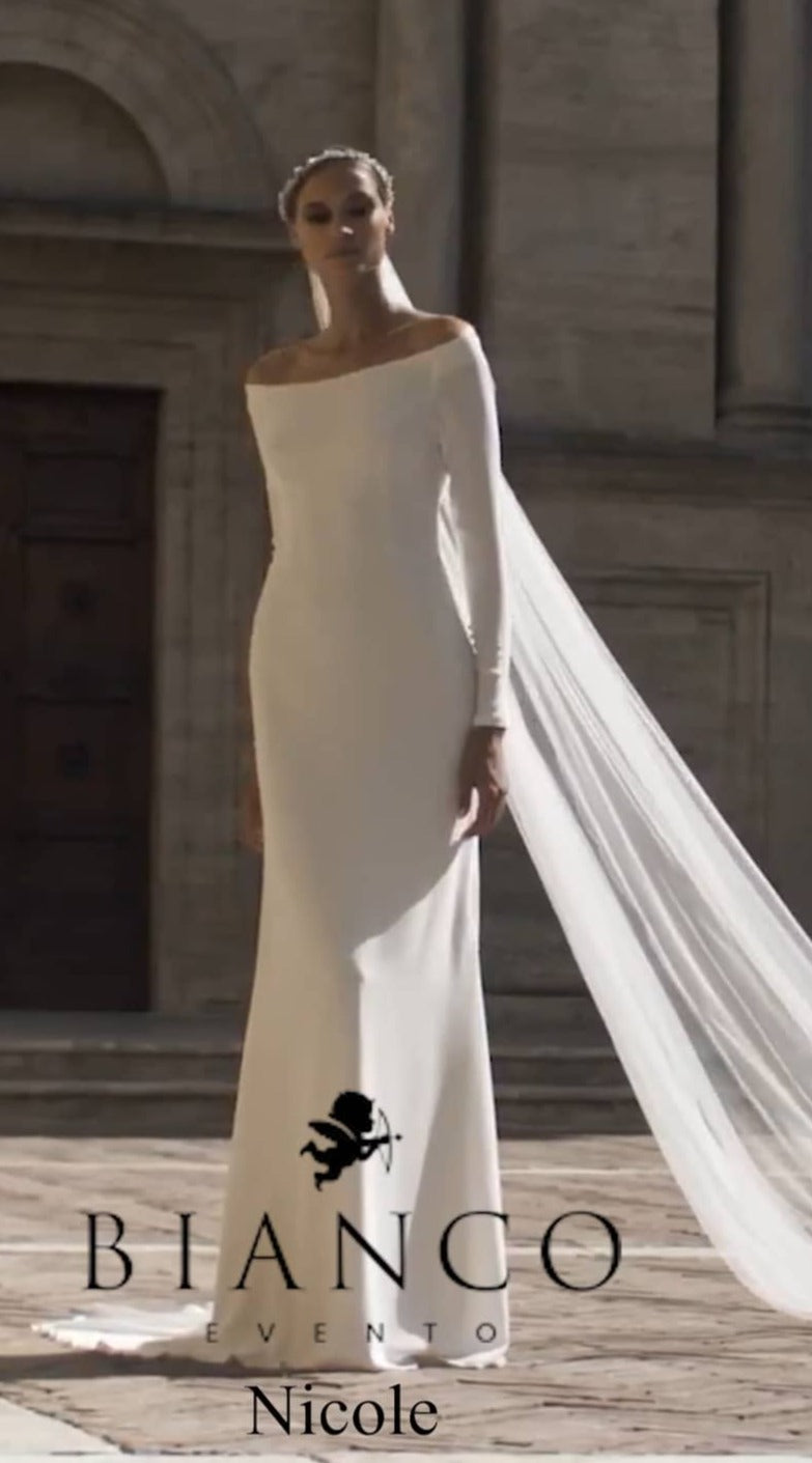Nicole Sample Gown - Elegant White Evening Dress for Prom, Wedding & Special Occasions | Formal Gowns for Women