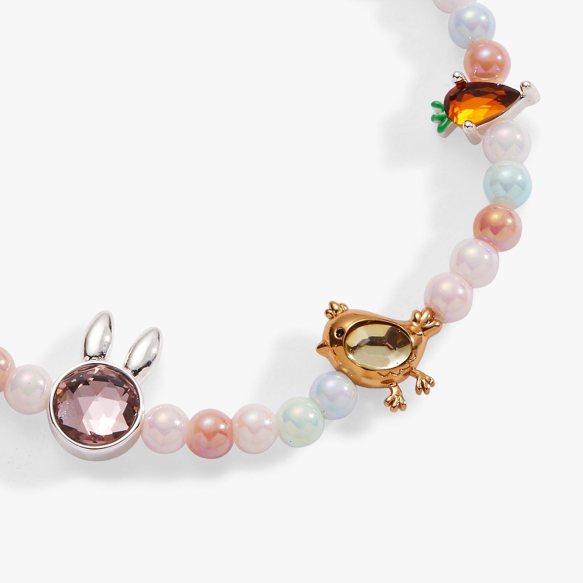 Crystal Bunny Stretch Bracelet for Women - Adjustable Elastic Beaded Jewelry - Perfect for Easter Gifts, Birthday Party Favors & Everyday Wear