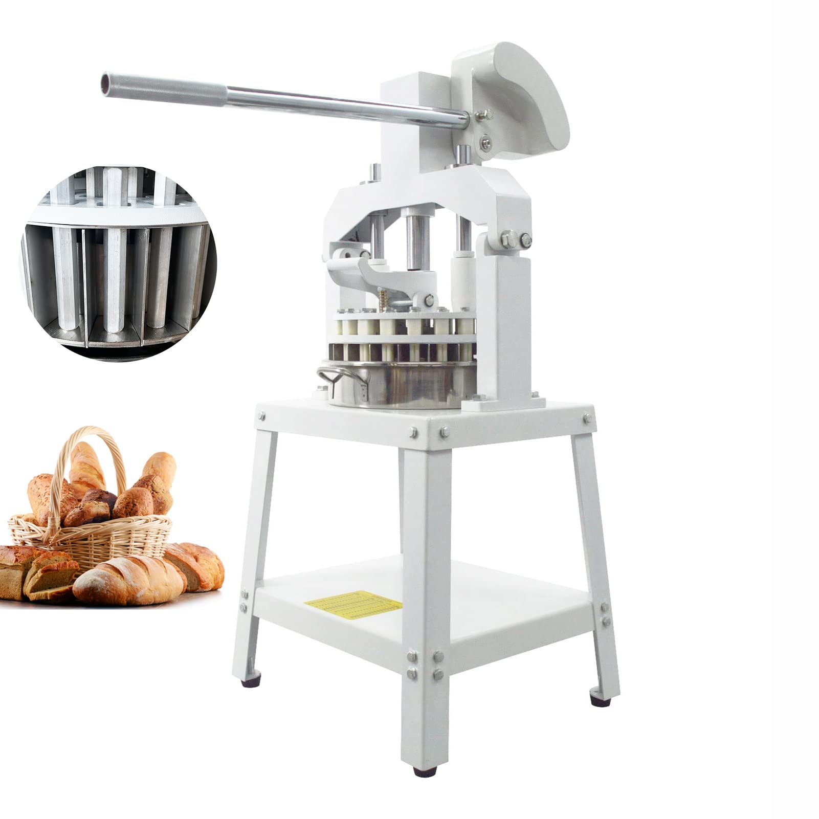 Commercial Dough Divider Machine - 30pcs Dough Cutter Set (1.27-6.77oz/36-192g) | Manual Bakery Dough Ball Press for Bread Making | Perfect for Bakeries, Restaurants & Home Baking