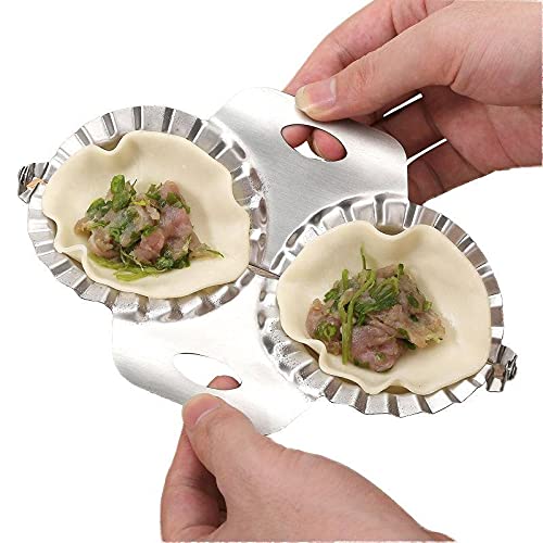 SINKITA Stainless Steel Dumpling Maker - Empanada Press, Dumpling Mold & Pastry Crimper for Empanadas, Dumplings, Calzones, Pierogis, Ravioli & Meat Pies | Perfect for Home Cooking, Meal Prep & Party Snacks