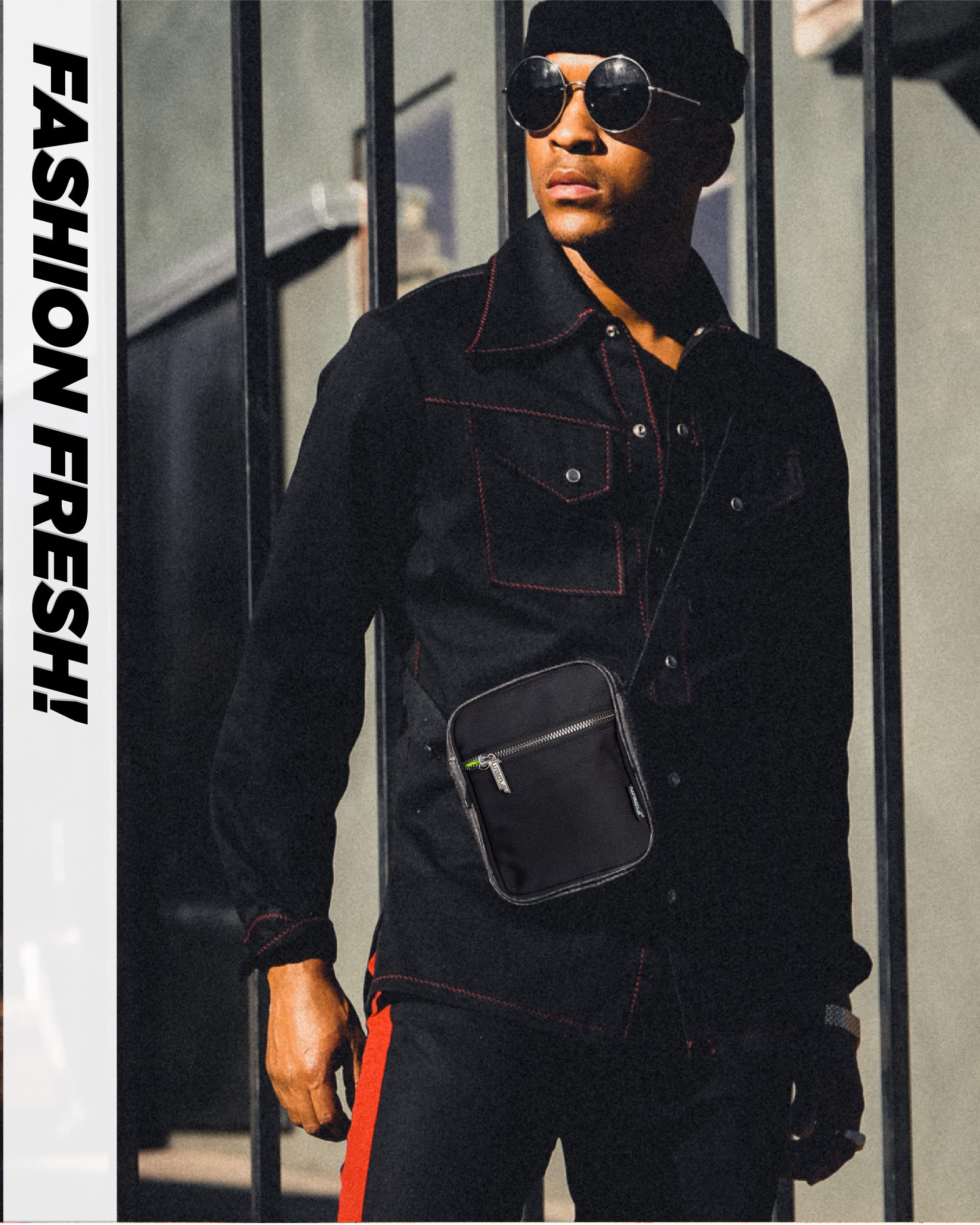 Stylish Checkered Crossbody Bag for Men & Women - Lightweight Shoulder Sling Bag for Festivals, Concerts & Daily Use