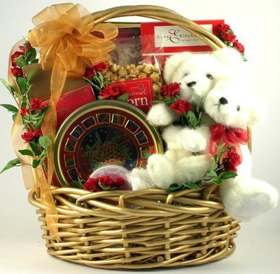 Love Bears All Things Deluxe Gift Basket - Gourmet Snacks, Spa Items & Plush Toys | Handmade in USA | Perfect for Valentine's Day, Anniversary, Birthday & Thank You Gifts
