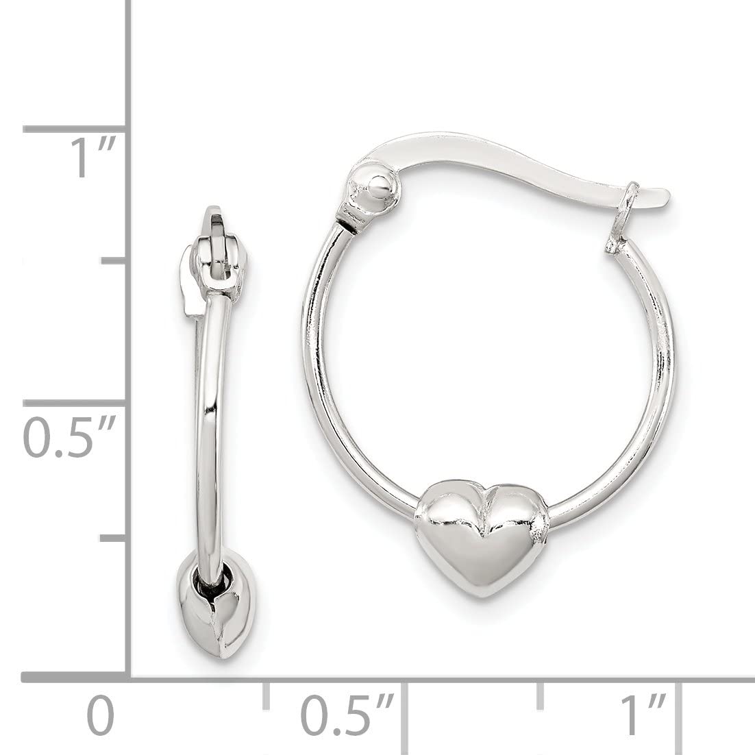 925 Sterling Silver Heart Hoop Earrings for Women - Dainty Valentine's Day Jewelry Gift for Her | Perfect for Date Night, Anniversary & Everyday Wear
