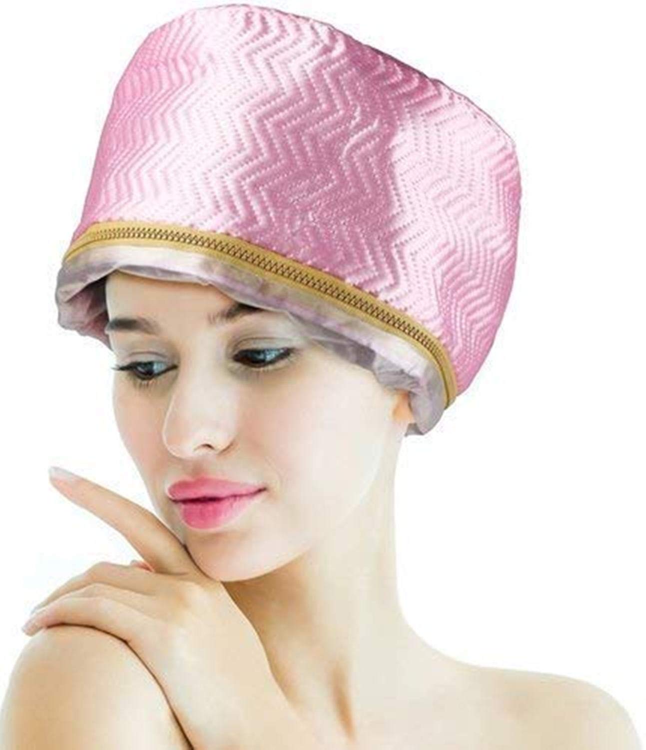 ZUNBELLA Pink Thermal Hair Spa Cap with Steamer - Deep Conditioning & Nourishing Treatment for Women | At-Home Salon Hair Care for Dry, Damaged Hair & Scalp Therapy