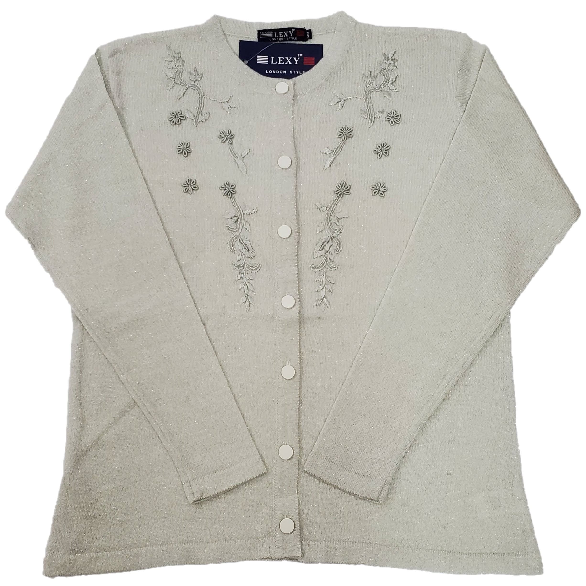 Women's Lurex Knit Cardigan Sweater - Shimmery Open Front Cover Up for Evening Parties, Date Nights & Holiday Gatherings