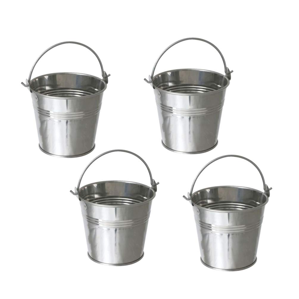 Cabilock 12-Piece Mini Metal French Fries Bucket Set with Handle - Tinplate Snack Containers for Kids, Icing, and Food Serving | Perfect for Birthday Parties, Picnics, and School Lunches