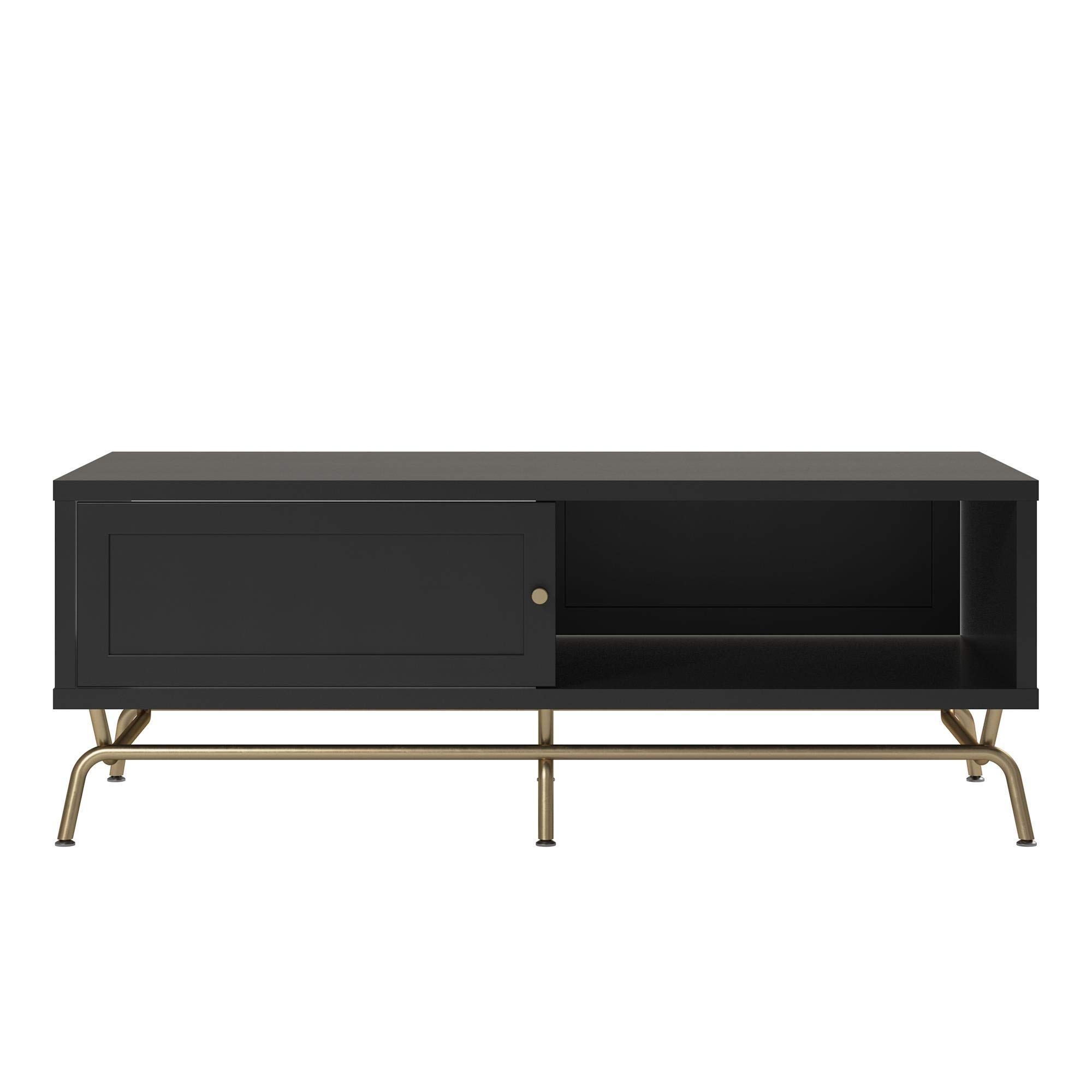CosmoLiving by Cosmopolitan Nova Modern Black Coffee Table - Stylish Living Room Furniture for Small Spaces & Home Decor