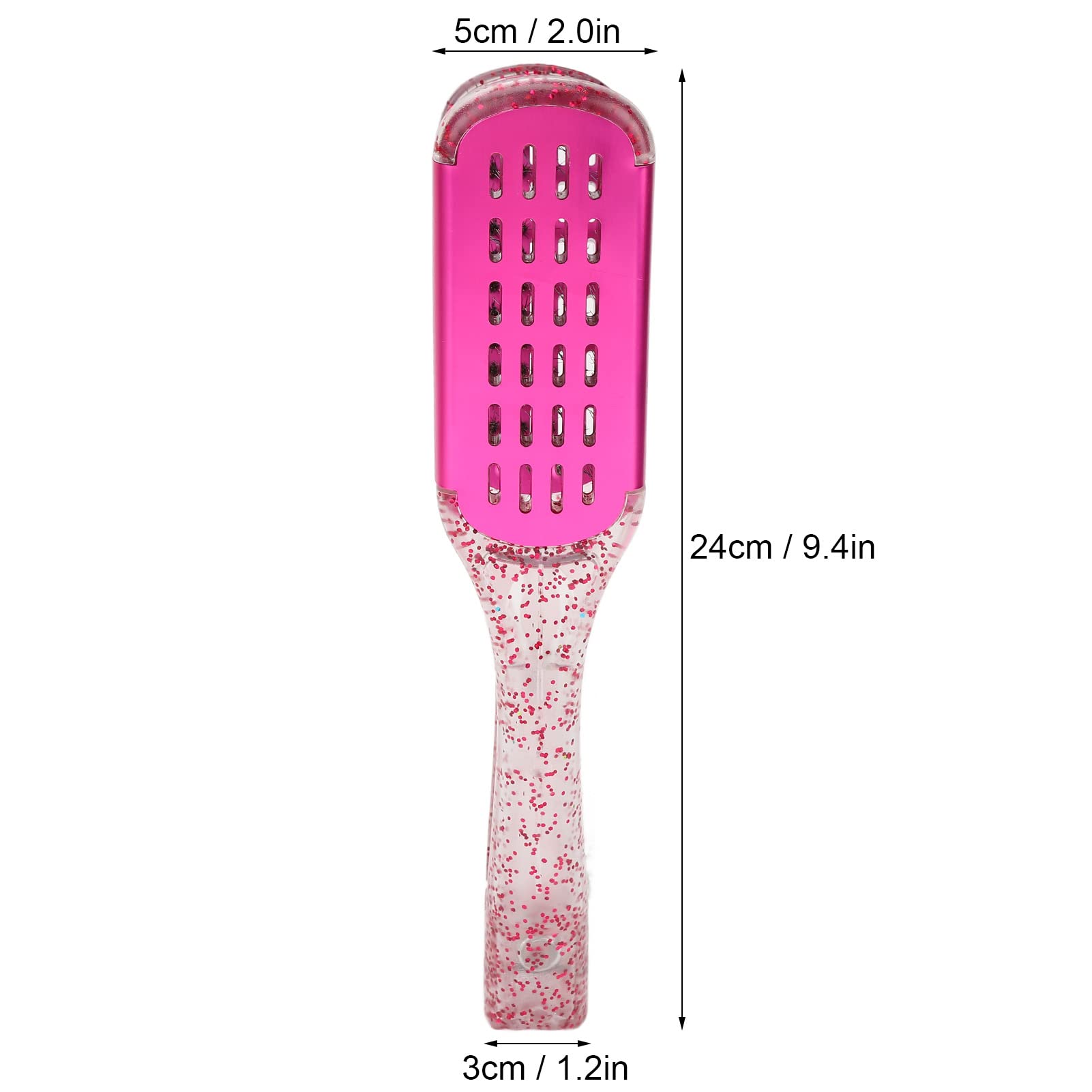 Professional Hair Straightening Comb for Women - Dual-Sided Soft Bristle Flat Iron Brush with Hollow Design, Heat Resistant Styling Tool (Rose Red) - Perfect for Home Salon & DIY Hair Styling