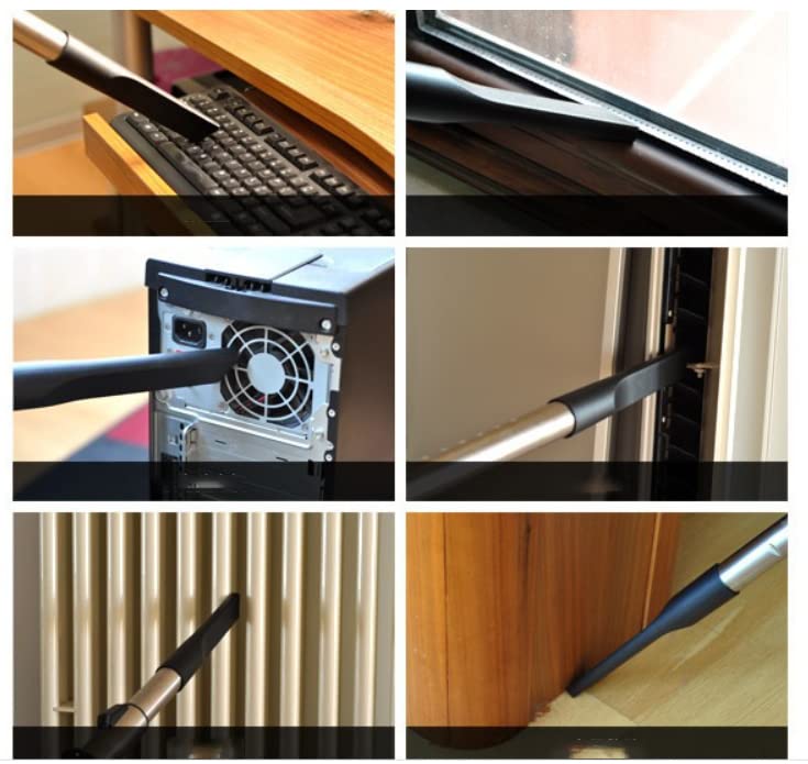 Othmro 1Pcs Flat Brush Crevice Tool - 110mm Length PP Plastic Vacuum Cleaner Accessory - Quick Release Nozzle Head (32mm) for Home Cleaning - Compatible with Most Vacuum Cleaners - Perfect for Tight Spaces, Corners & Car Detailing
