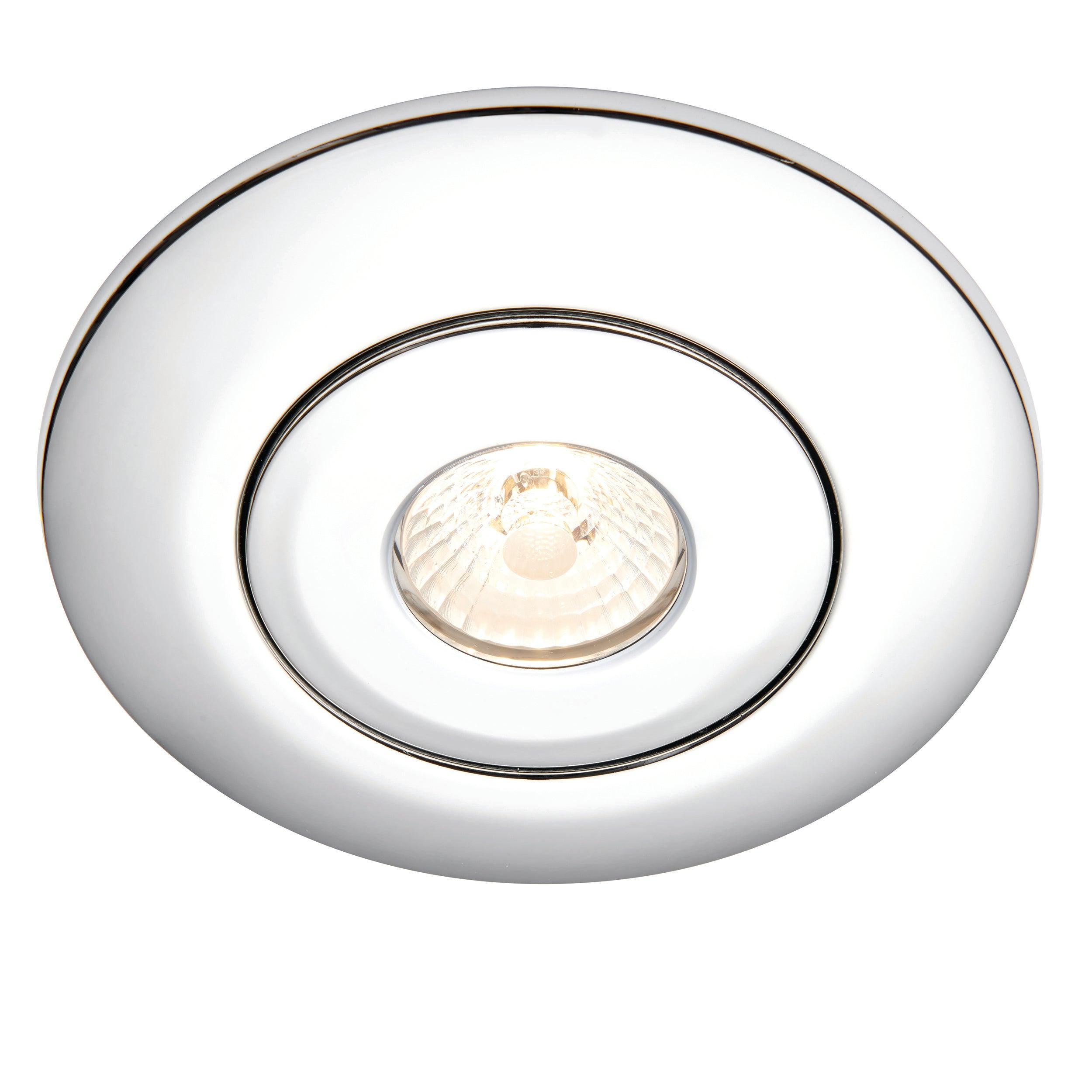 Dimmable Chrome Recessed Light 50W - Converse Bezel LED Ceiling Light for Kitchen, Bathroom & Living Room