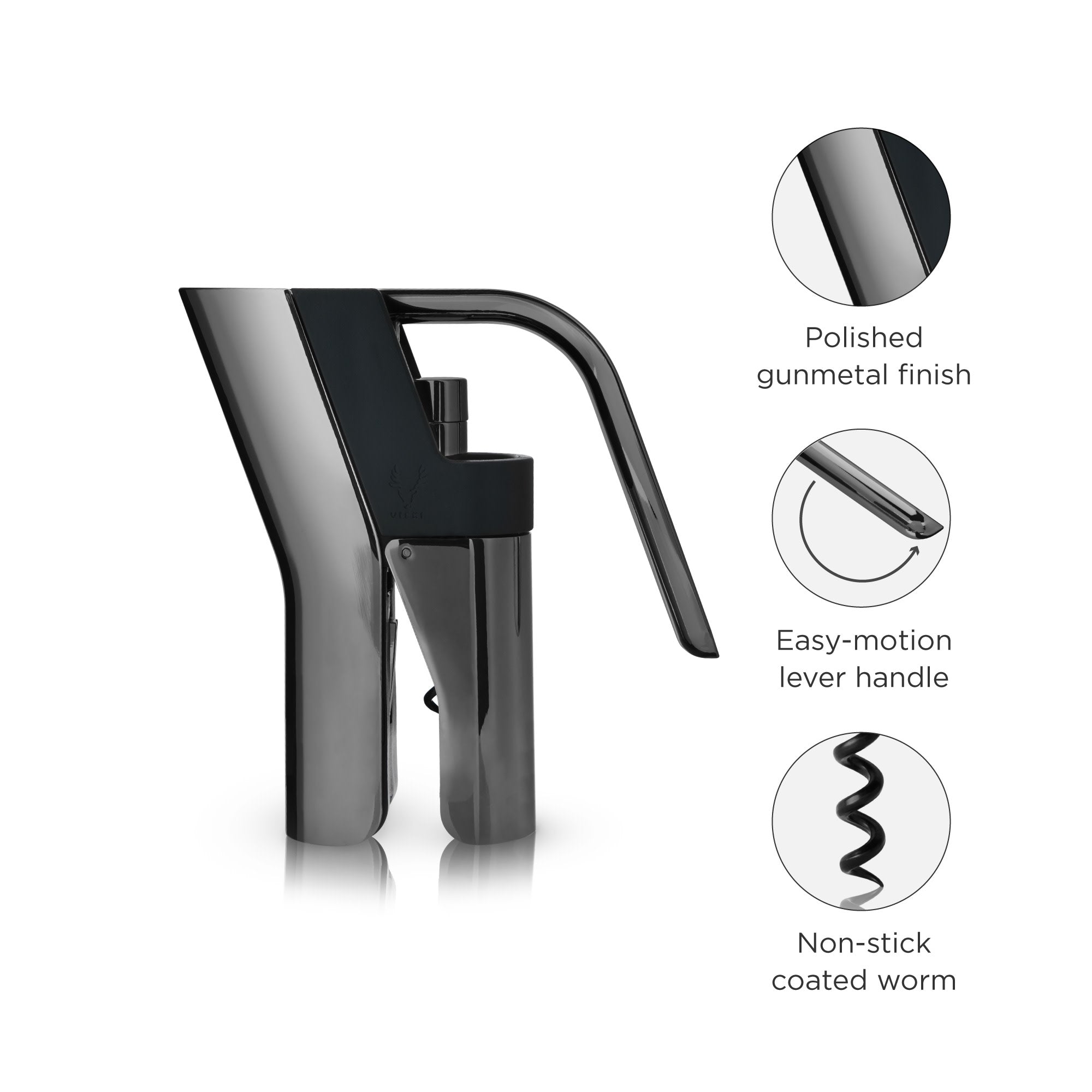 Premium Warren Heavyweight Lever Corkscrew - Professional Wine Opener with Ergonomic Design for Easy Cork Removal | Perfect for Home Bars, Wine Tasting Parties & Restaurant Use