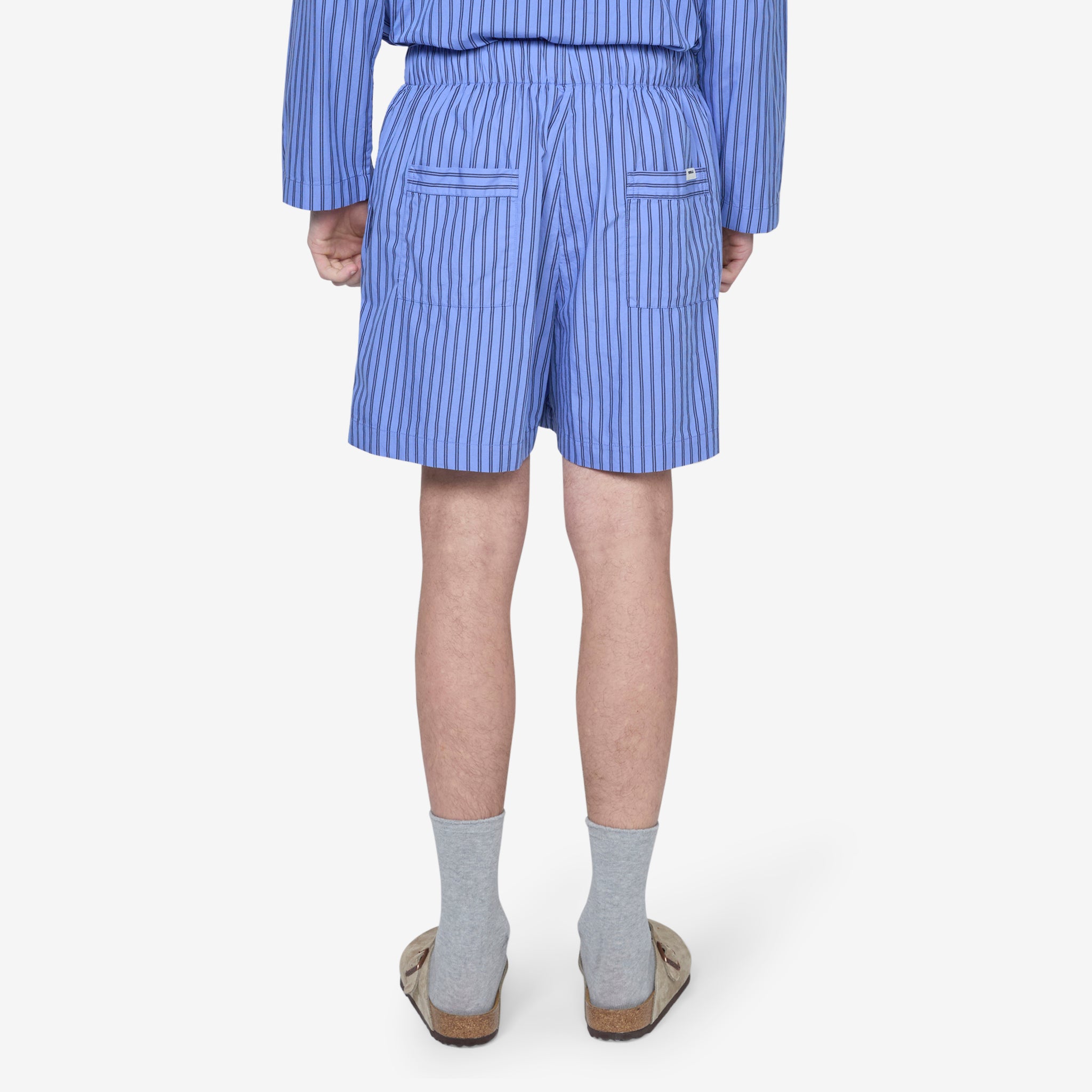 Cotton Poplin Pajama Shorts for Women - Boro Stripes Sleepwear Set - Comfortable & Breathable Nightwear for Summer & Lounge Wear