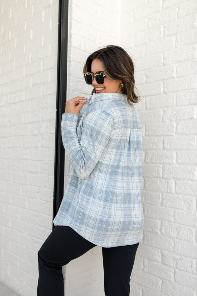 Stylish Grey Knit Plaid Shirt for Men & Women - Soft Comfortable Casual Button-Up Shirt - Perfect for Fall & Winter Layering, Office Wear, and Weekend Outfits