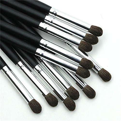 Professional Synthetic Fiber Eyeshadow Brush with Wooden Handle - Soft Highlighter & Foundation Makeup Brush for Eyeshadow Blending & Contouring - Perfect for Daily Makeup, Professional Artists & Travel Beauty Kit