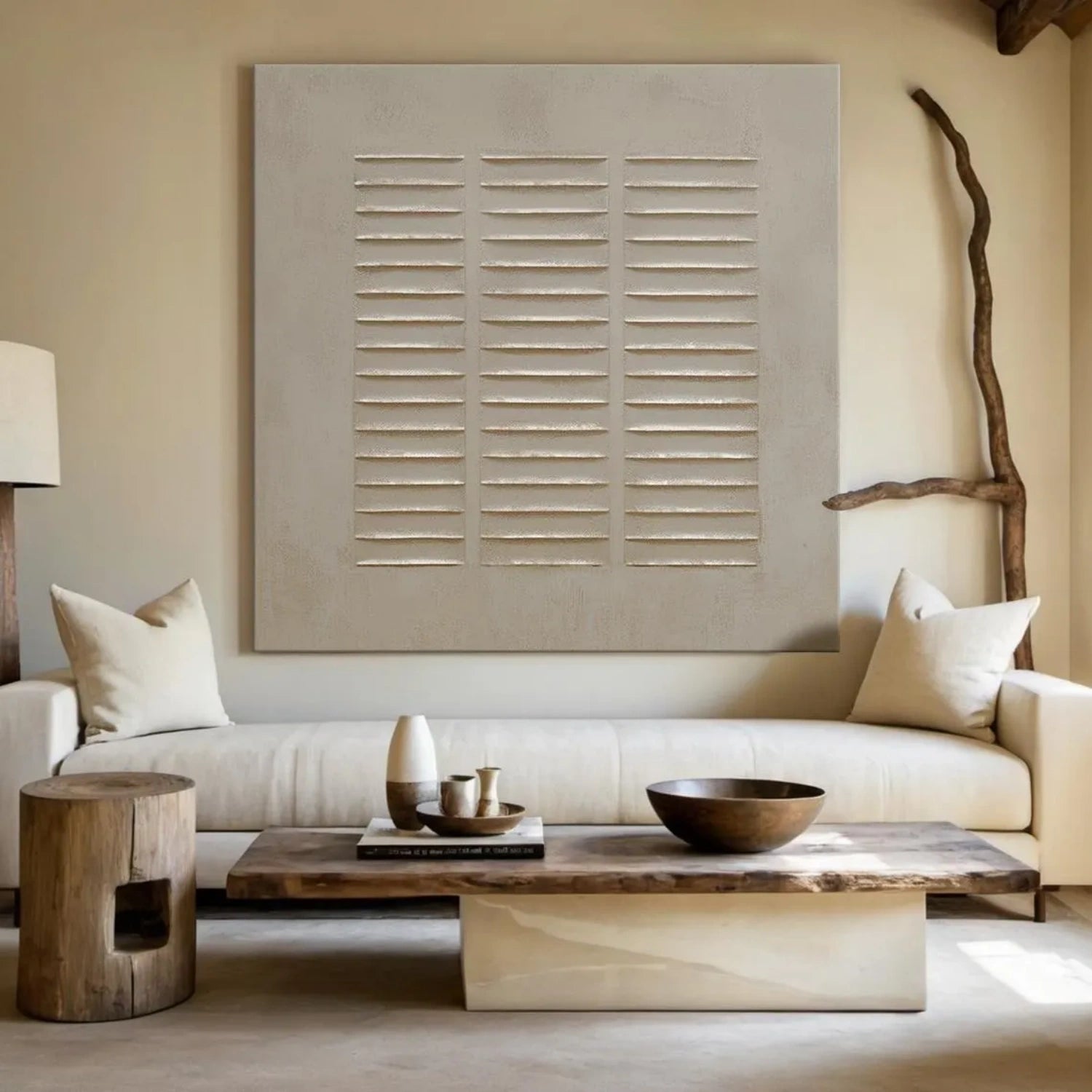 Beige & Brown Abstract Wall Art Print #BB138 - Modern Home Decor for Living Room, Bedroom & Office