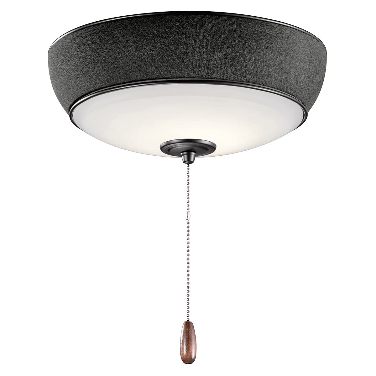 Kichler 380950SBK Modern LED Ceiling Fan Light Kit with Remote Control - Perfect for Bedroom, Living Room, and Patio Lighting