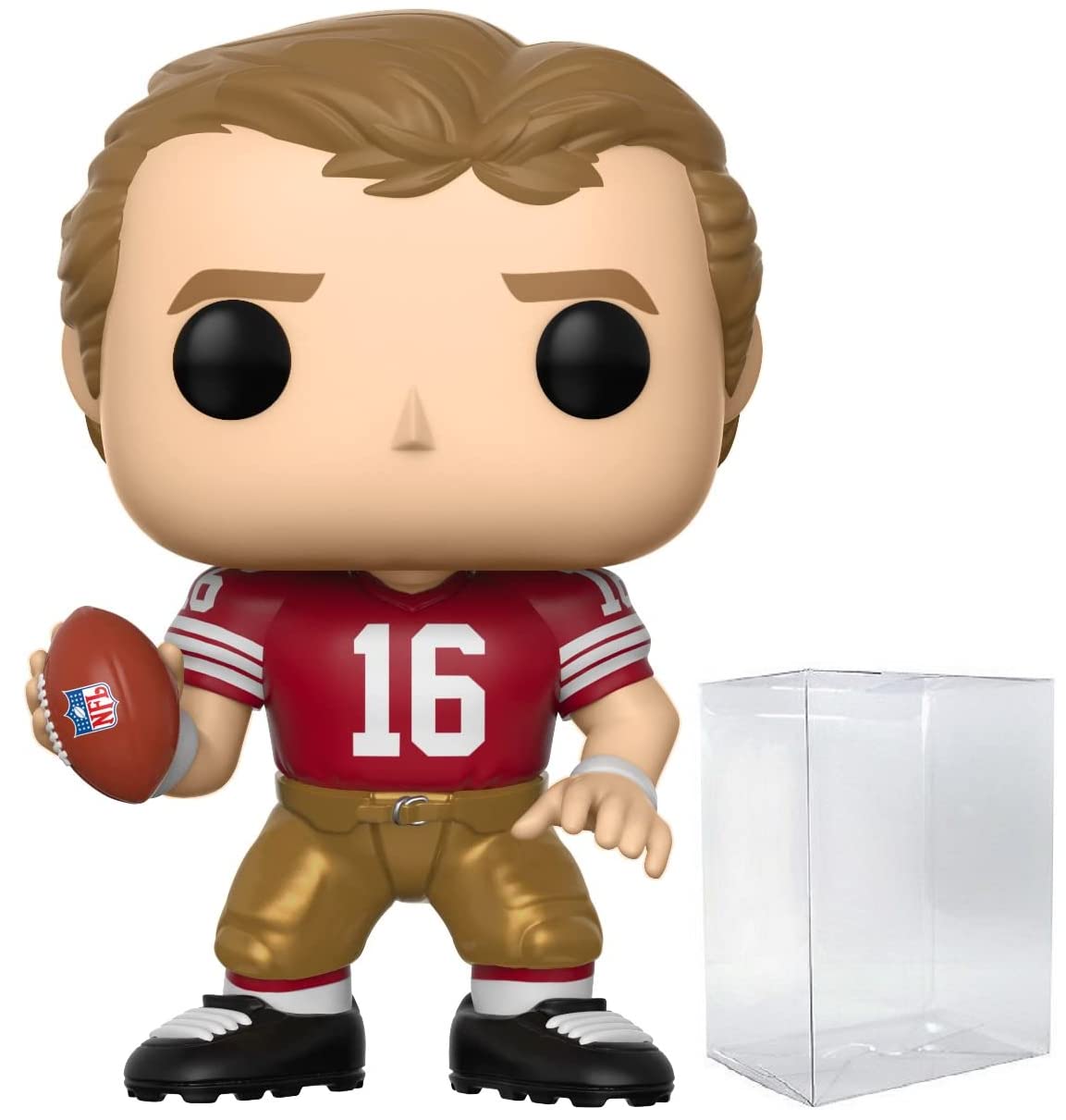 Joe Montana 49ers Funko Pop! Vinyl Figure with Protector Case - NFL Sports Collectible for Fans & Display