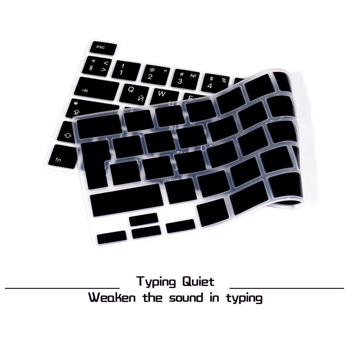 HRH Russian Language Silicone Keyboard Cover for MacBook Pro 13